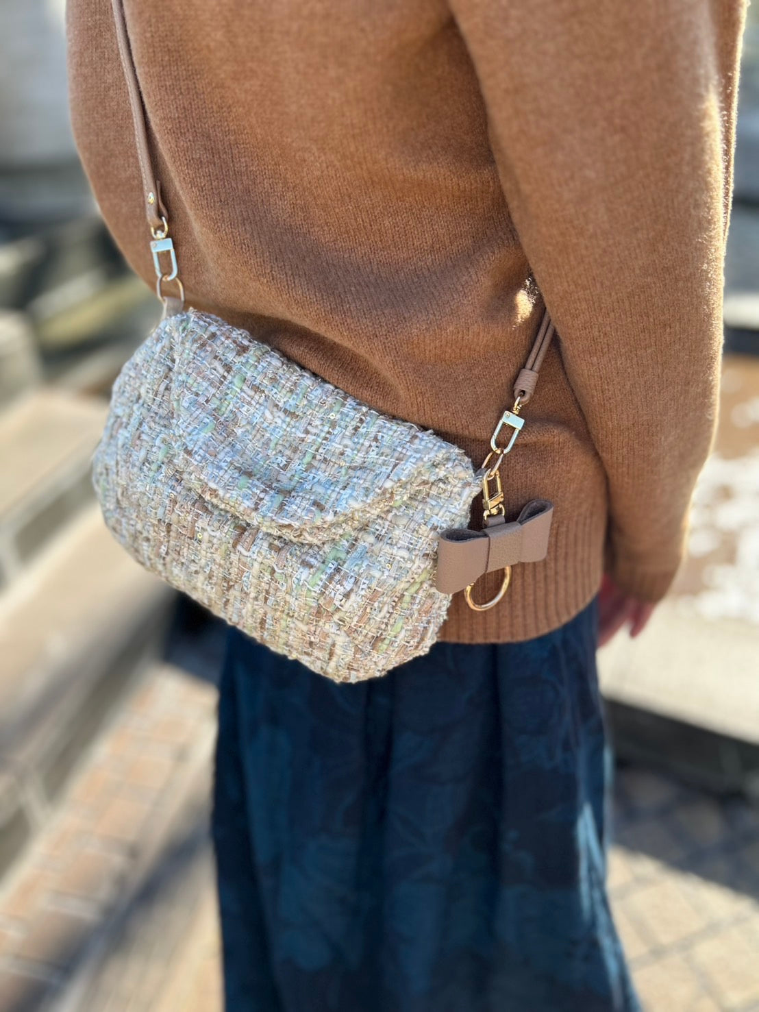 TWEEDY! ツイードミニショルダーバック ナチュラル – Metasequoia Kids