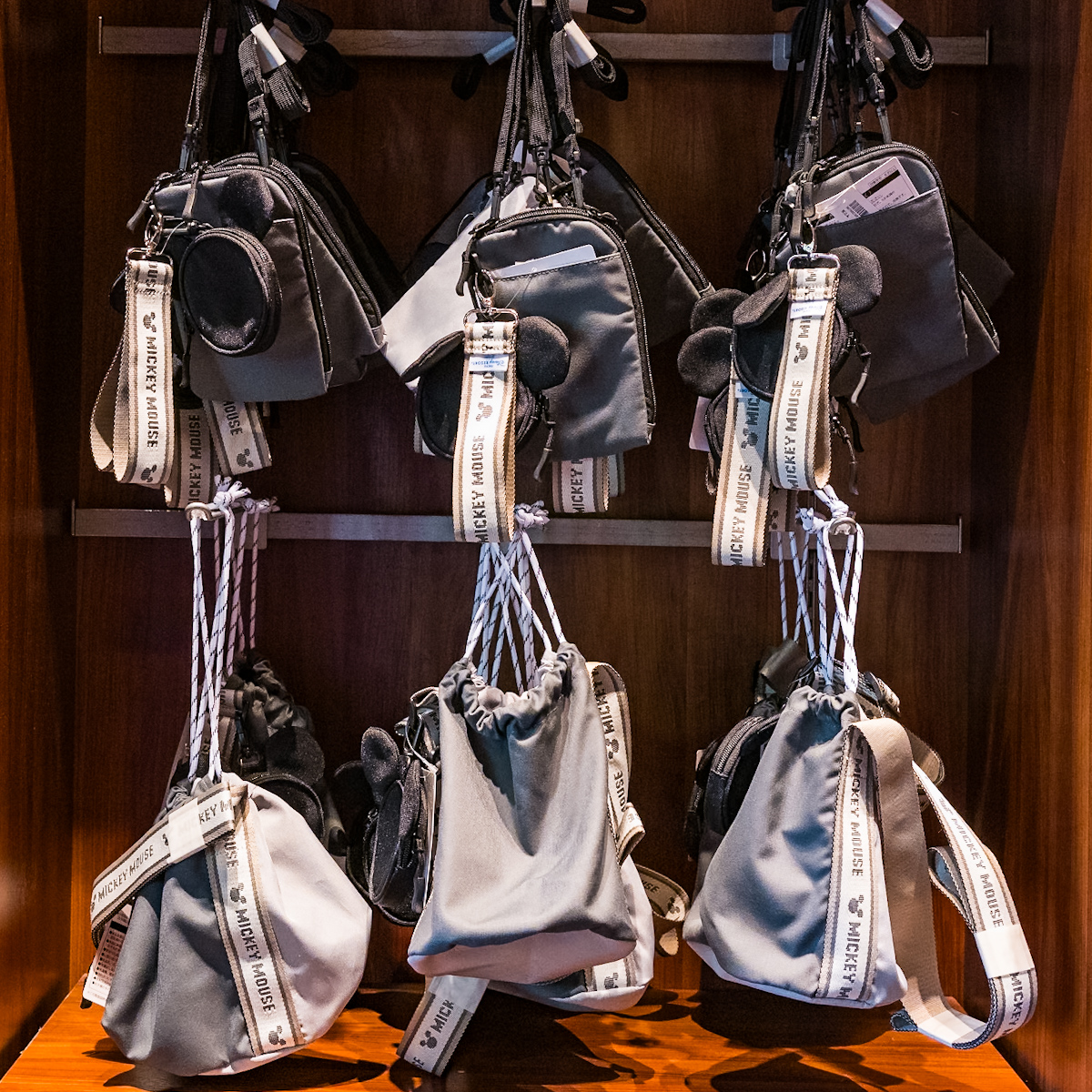 ミッキーシェイプのポーチ付き！東京ディズニーランド ショルダー