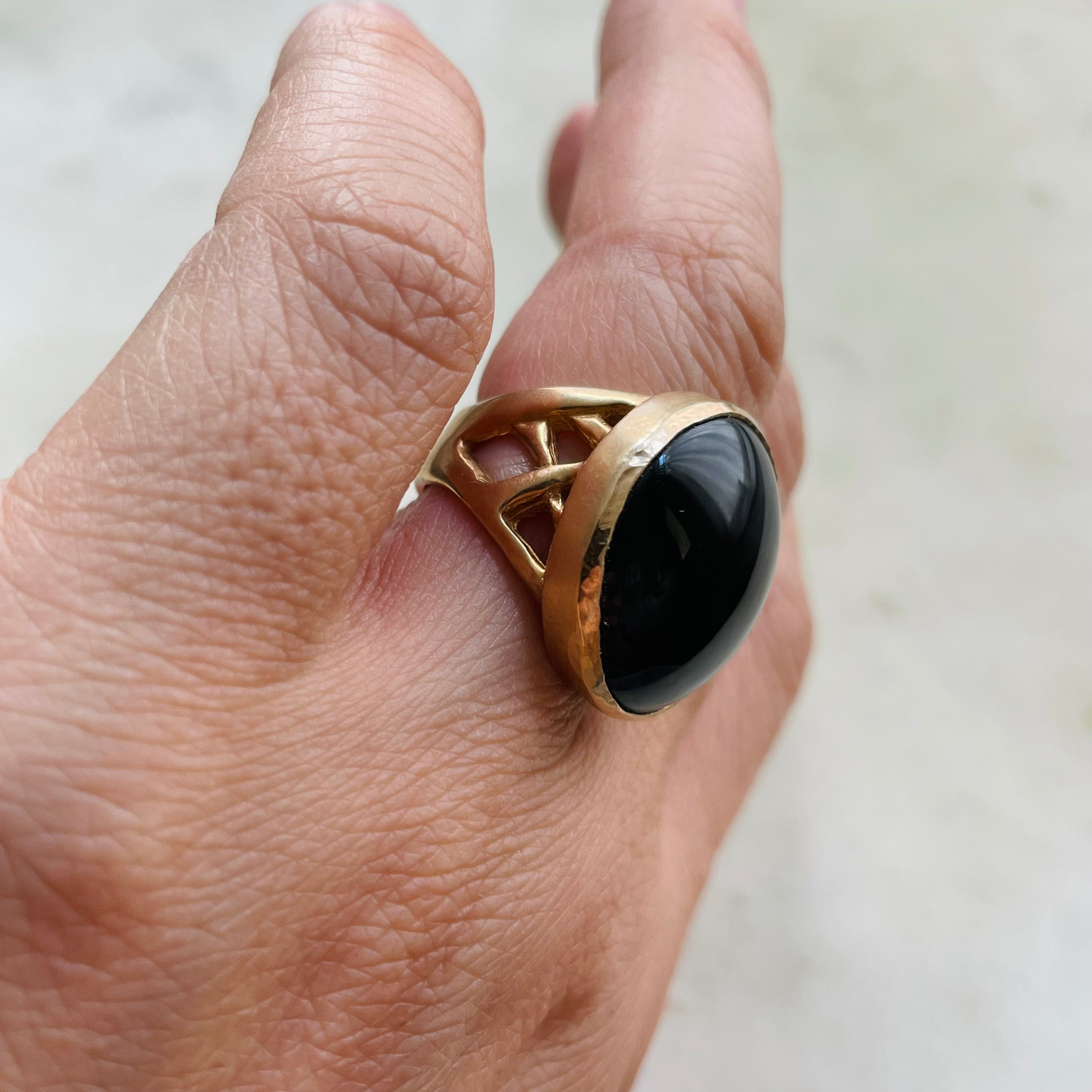 Mother Tree Ring With Onyx | MIMOSA Handcrafted