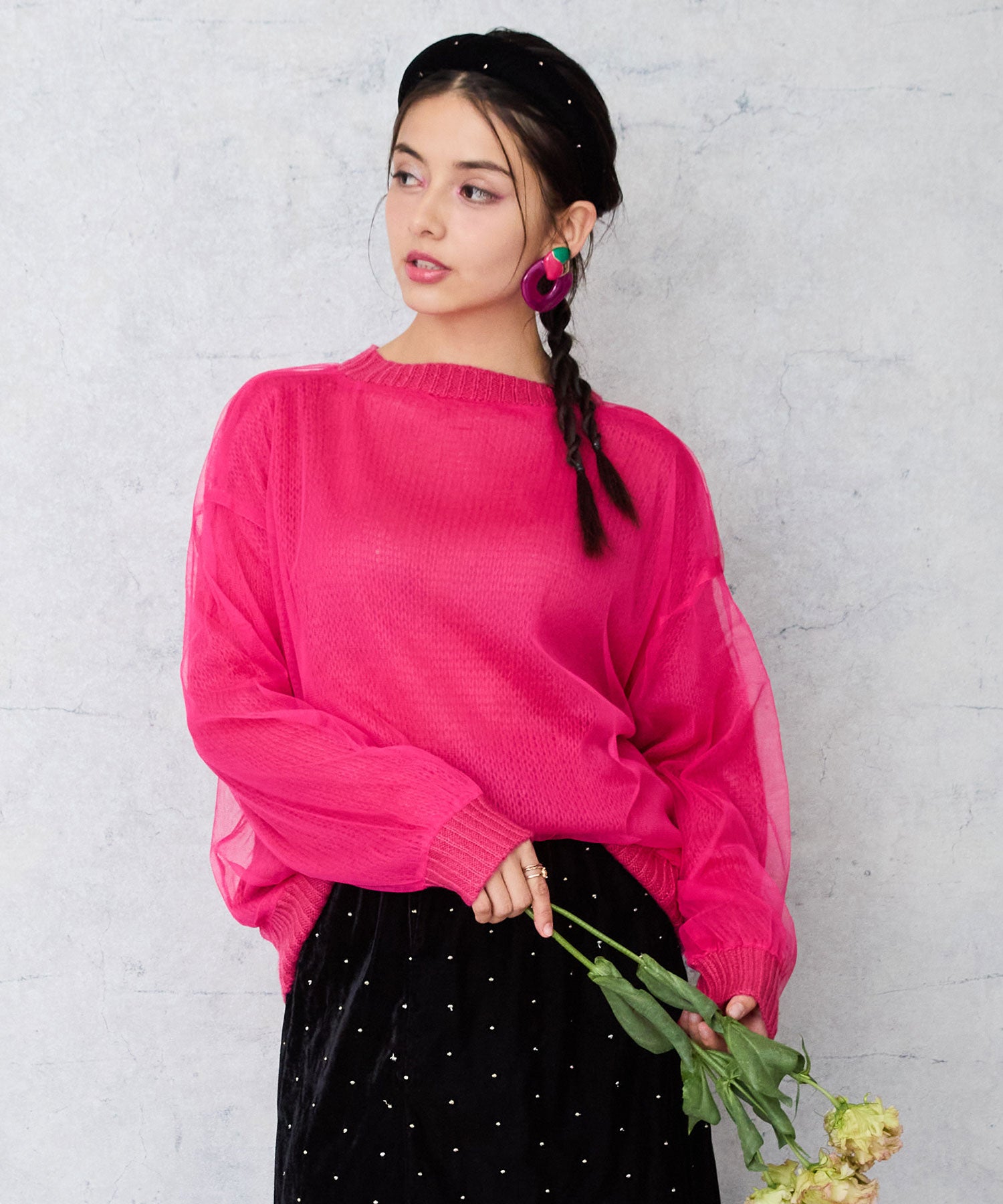 レディース トップス ニット レイヤードニット｜JETSET SOLO PLUS