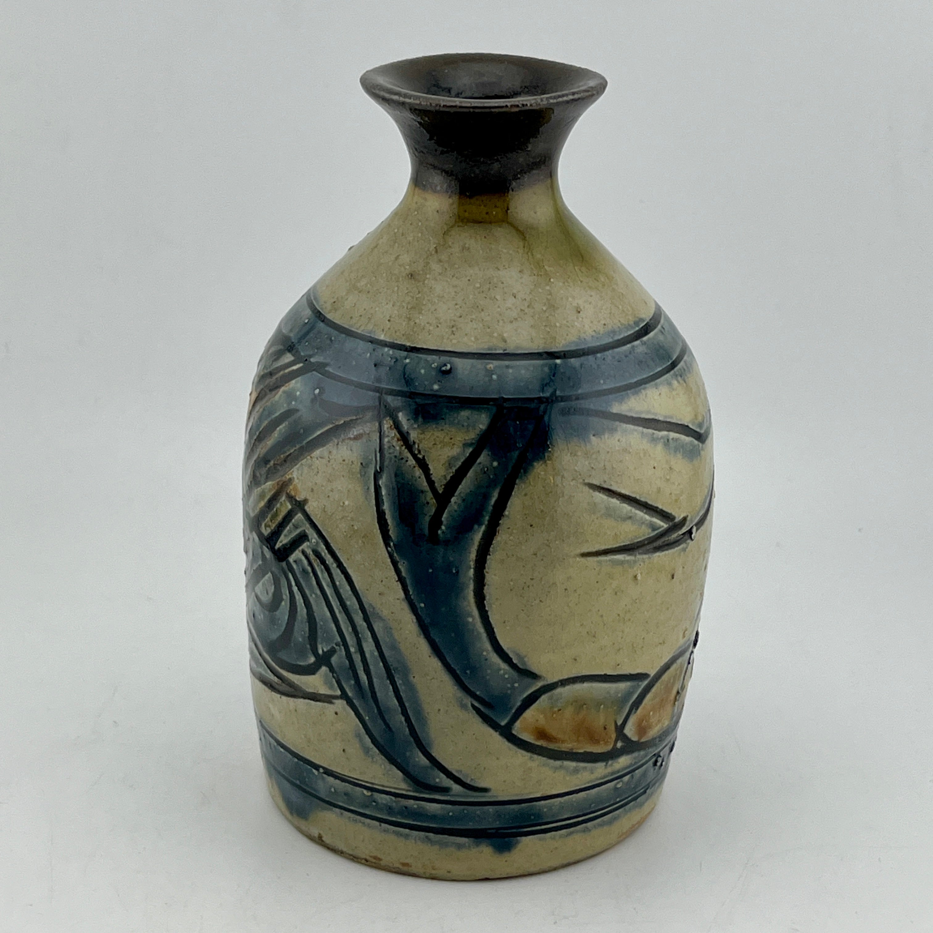 国宝 金城次郎 長男 壺屋焼 やちむん 金城敏男 酒器 琉球 魚紋 ぐい呑