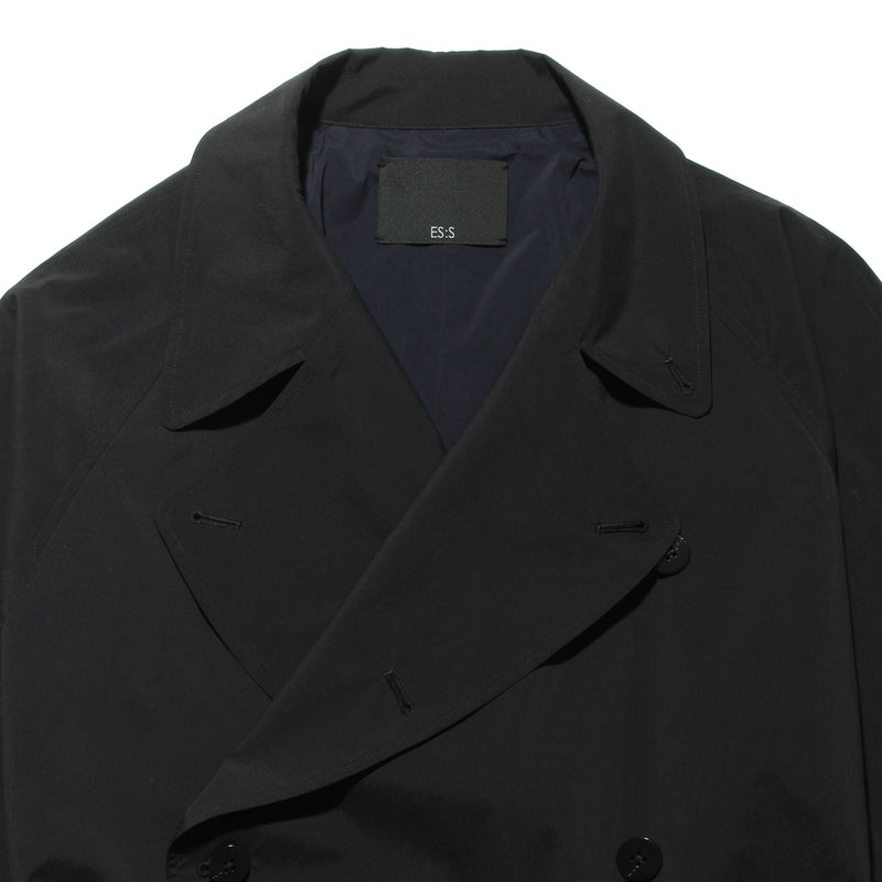 トレンチコート ポリエステルタイプライター ブラック – MINIMAL WARDROBE