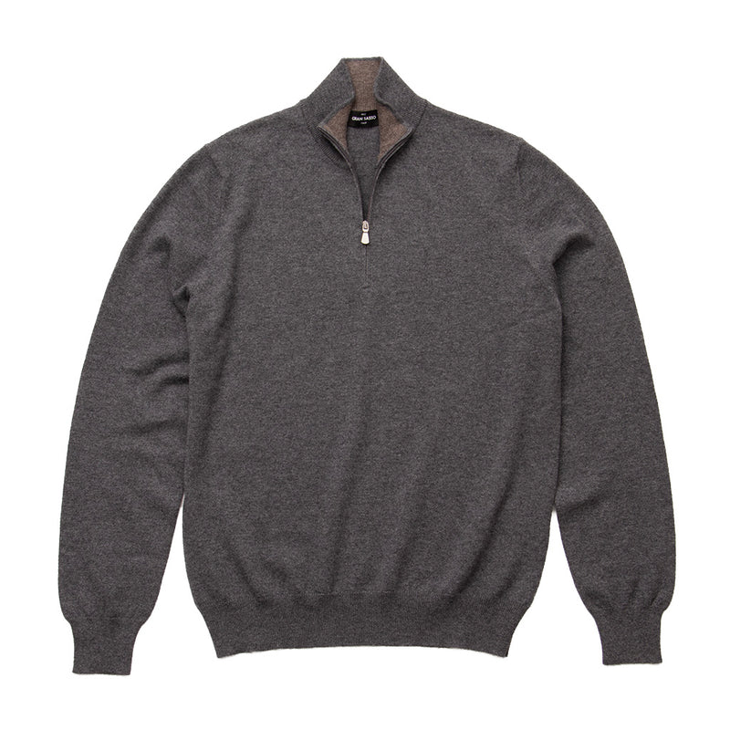 PAPAS PLUS GOLF カシミヤアンゴラハーフジップニット LLサイズ PAPAS