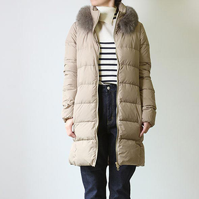 DUVETICA[デュベティカ] フォックスファー2WAYミドル丈ダウンコート