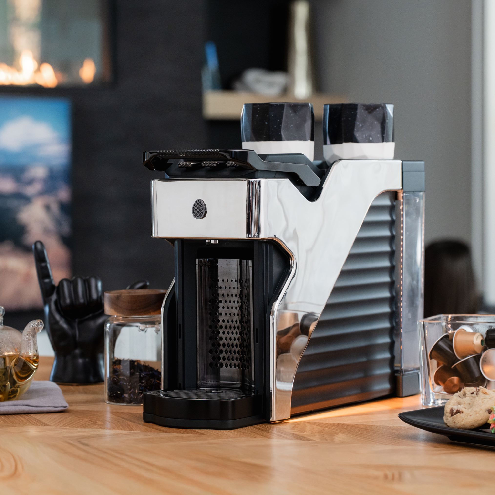 Milton Line1 Coffee & Nespresso Machine | Polished Chrome