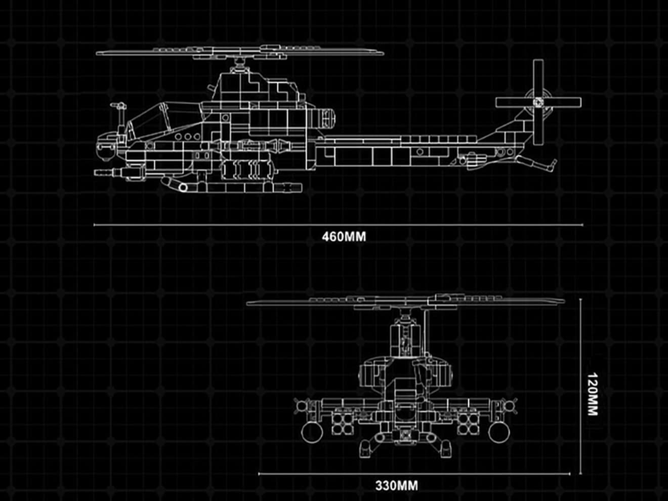 AFM AH-1Z ウ゛ァイパー 攻撃ヘリコプター 597Blocks | ミリタリー