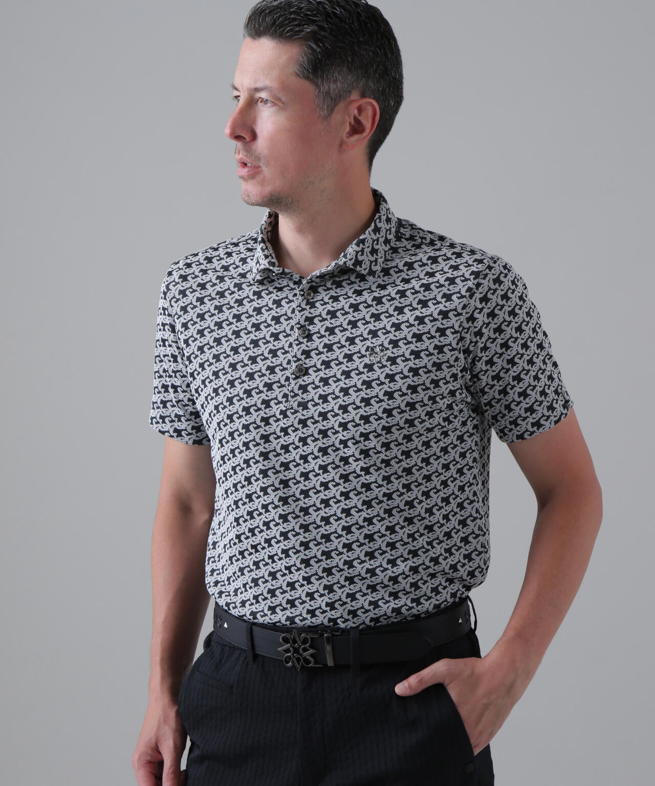 SAロゴトッドジャガード半袖シャツ (MENS) | St ANDREWS（セント