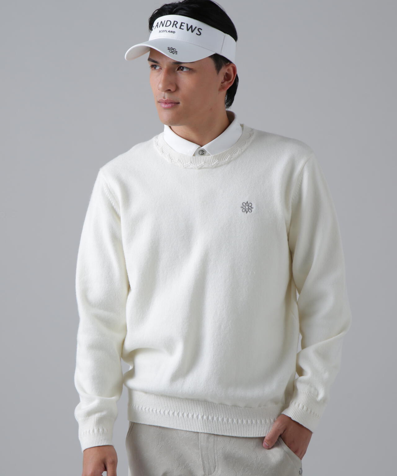 9G天竺 クルーネックニットプルオーバー (MENS) | St ANDREWS（セント