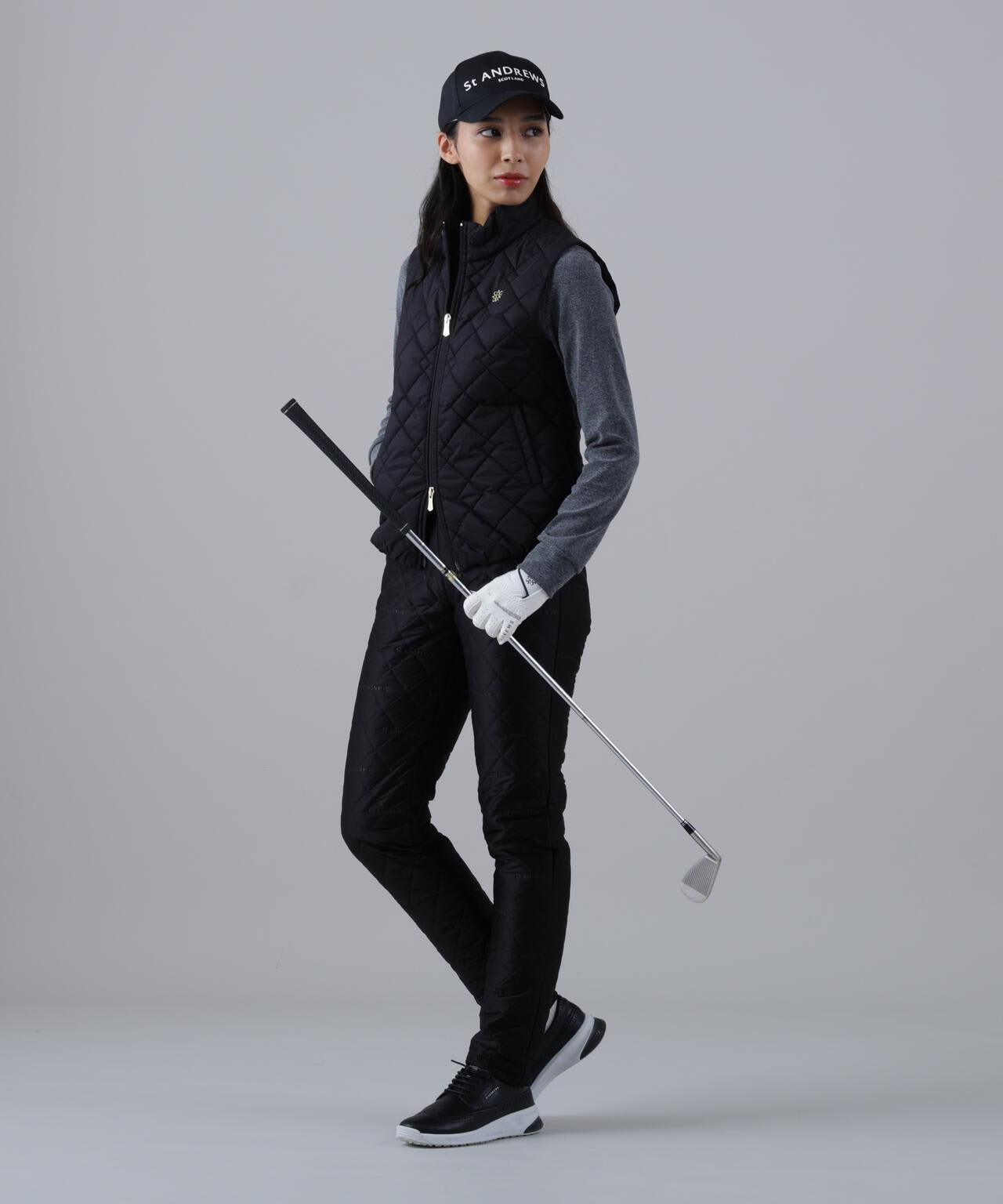 ドットストレッチキルトベスト (WOMENS) | St ANDREWS（セント