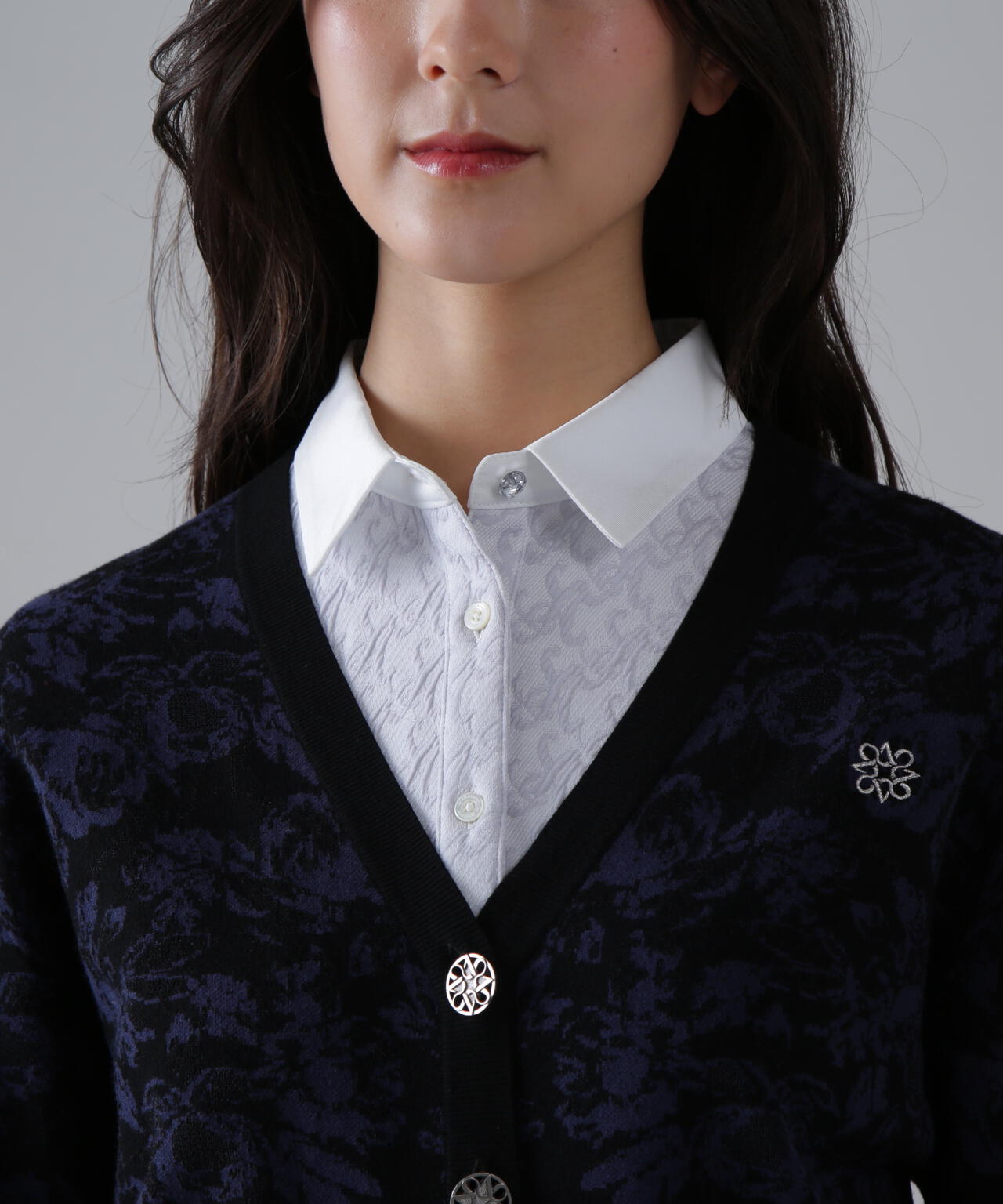 16Gボニースコットランドジャガードニットカーディガン (WOMENS) | St