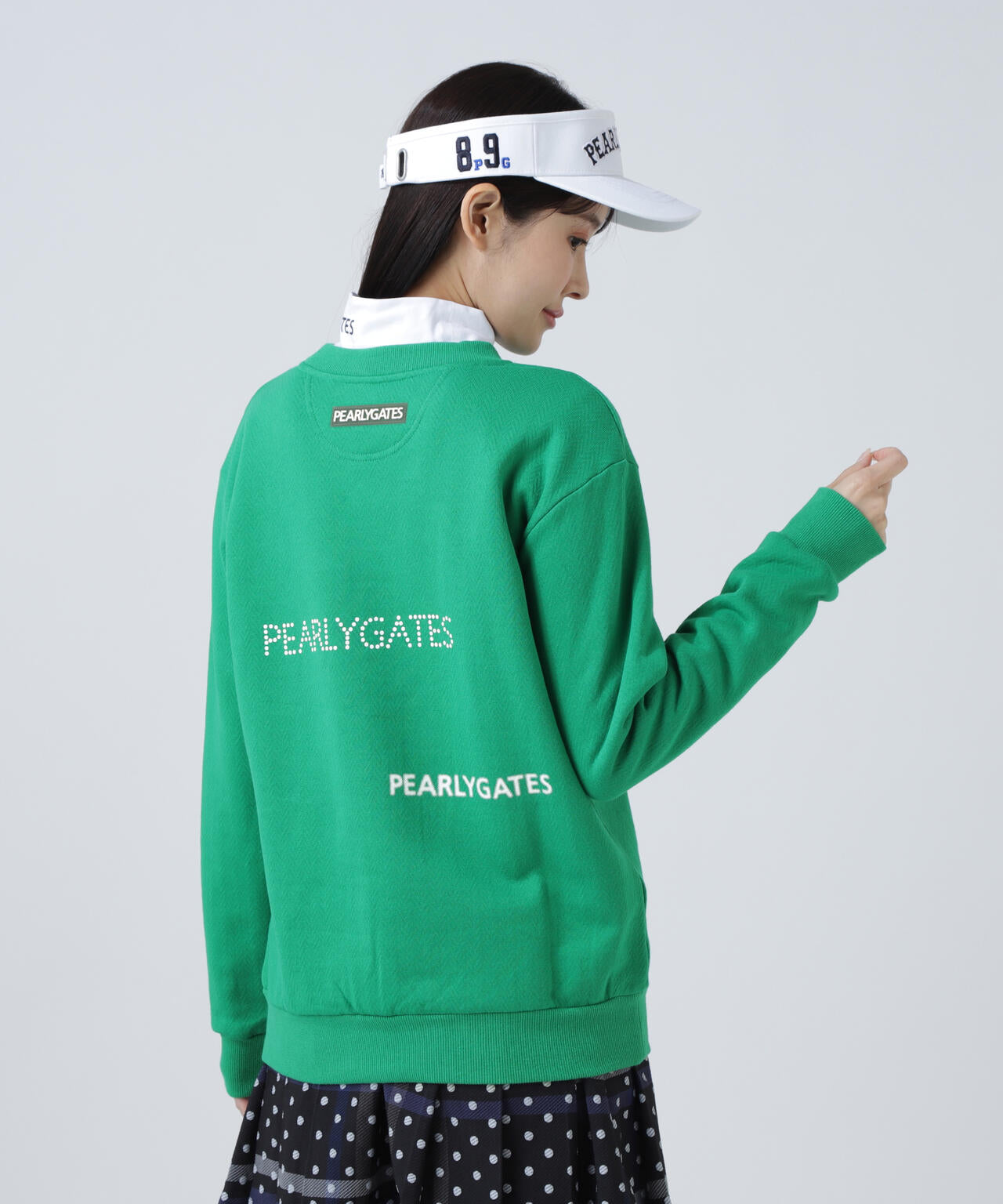 ジグザグ裏毛ジャガードクルーネックスウェットプルオーバー | PEARLY