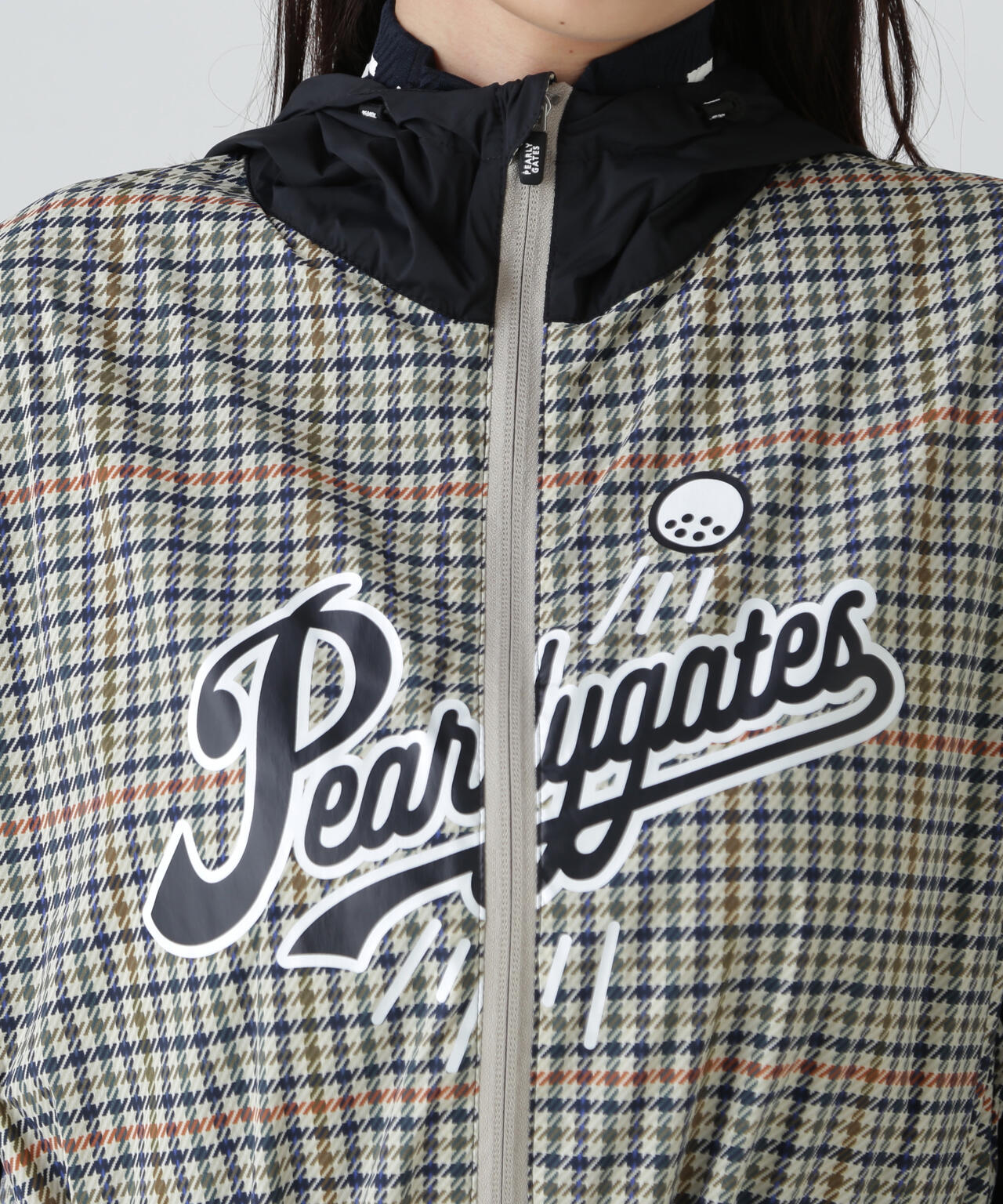 30dナイロンストレッチタフタフーディジャケット ＜ガンクラブチェック