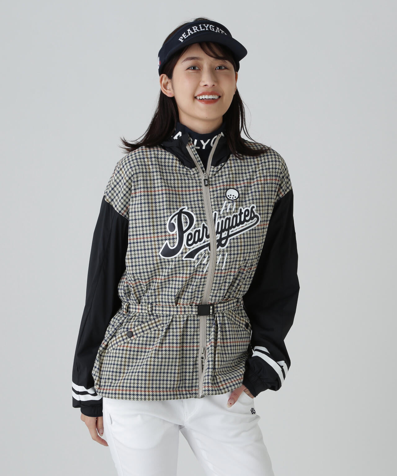 30dナイロンストレッチタフタフーディジャケット ＜ガンクラブチェック