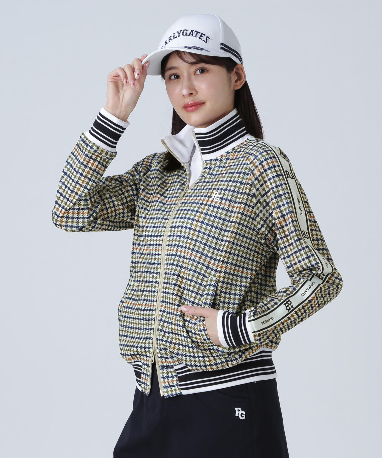 Peストレッチメッシュフルジップジャケット ＜ガンクラブチェック柄