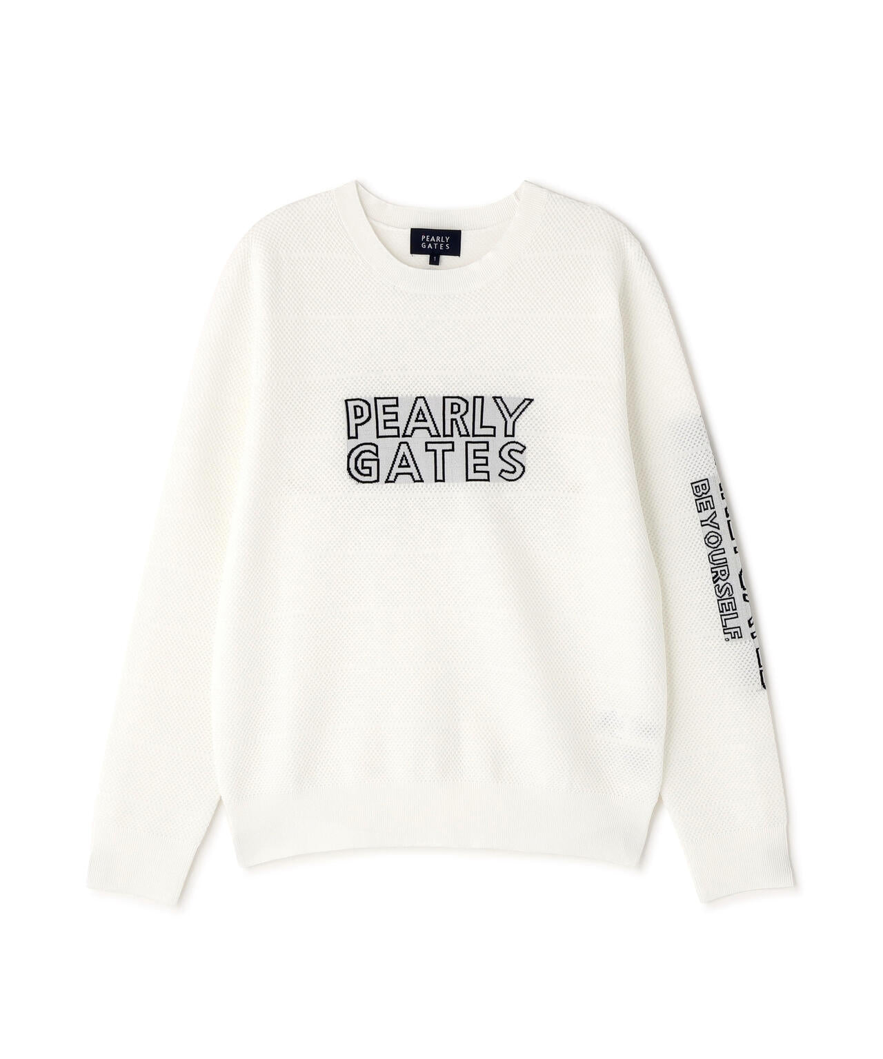 PG is PG ロゴジャガードクルーネックニットプルオーバー | PEARLY