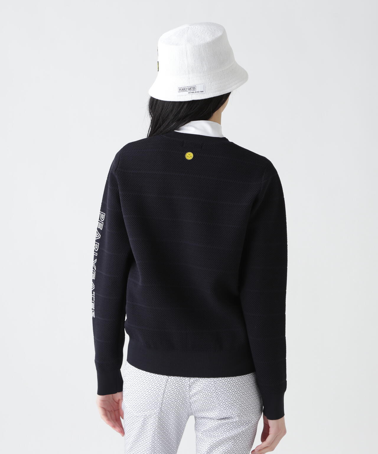 PG is PG ロゴジャガードクルーネックニットプルオーバー | PEARLY