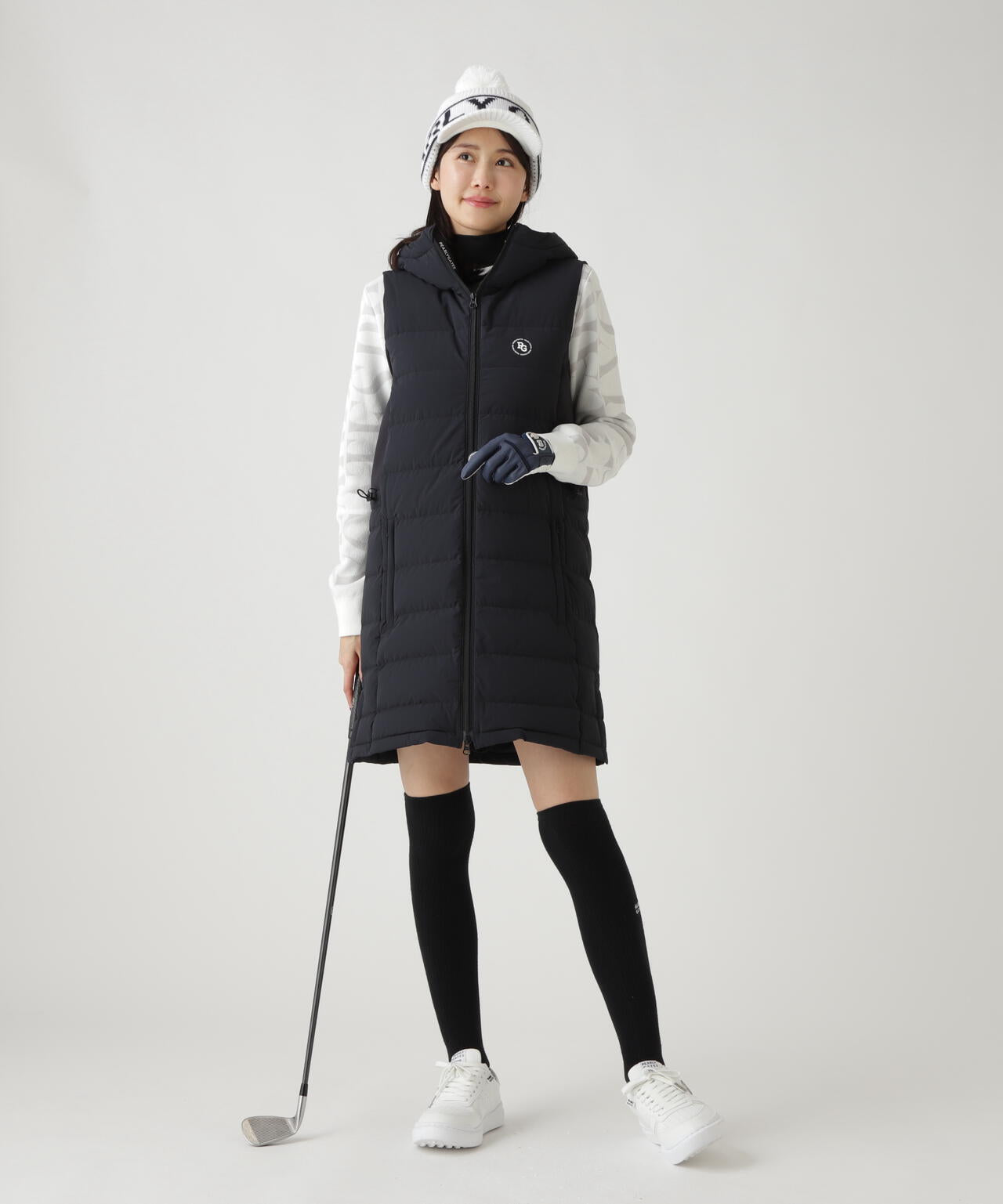 APEX×ダンボールダウンフルジップフーディワンピース | PEARLY GATES