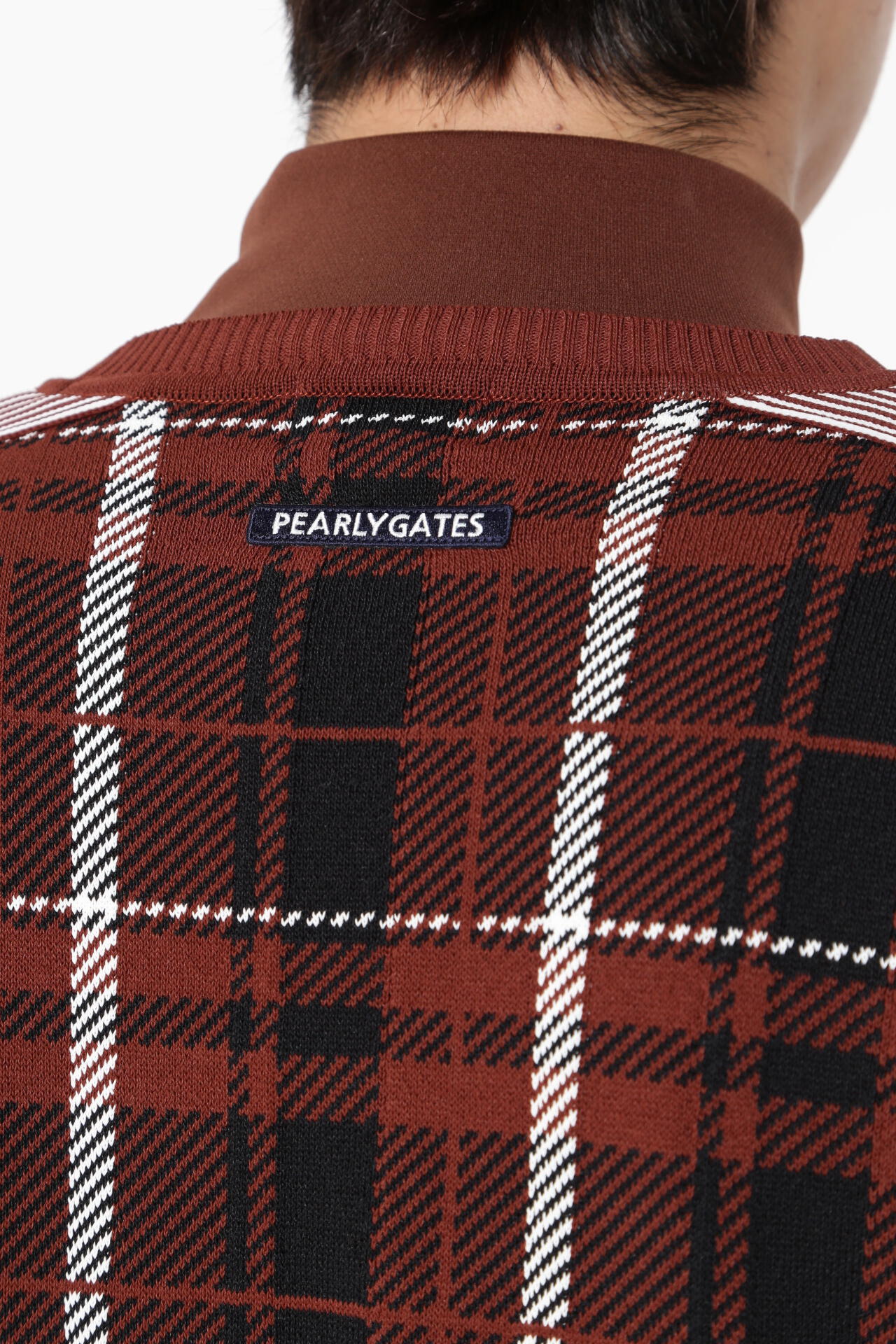 クルーネックニットプルオーバー ＜CHECKシリーズ＞ | PEARLY GATES