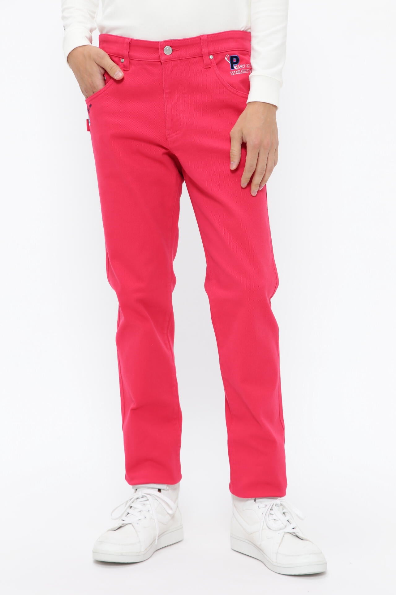 コットンストレッチツイル 表ピーチ 5ポケットパンツ | PEARLY GATES