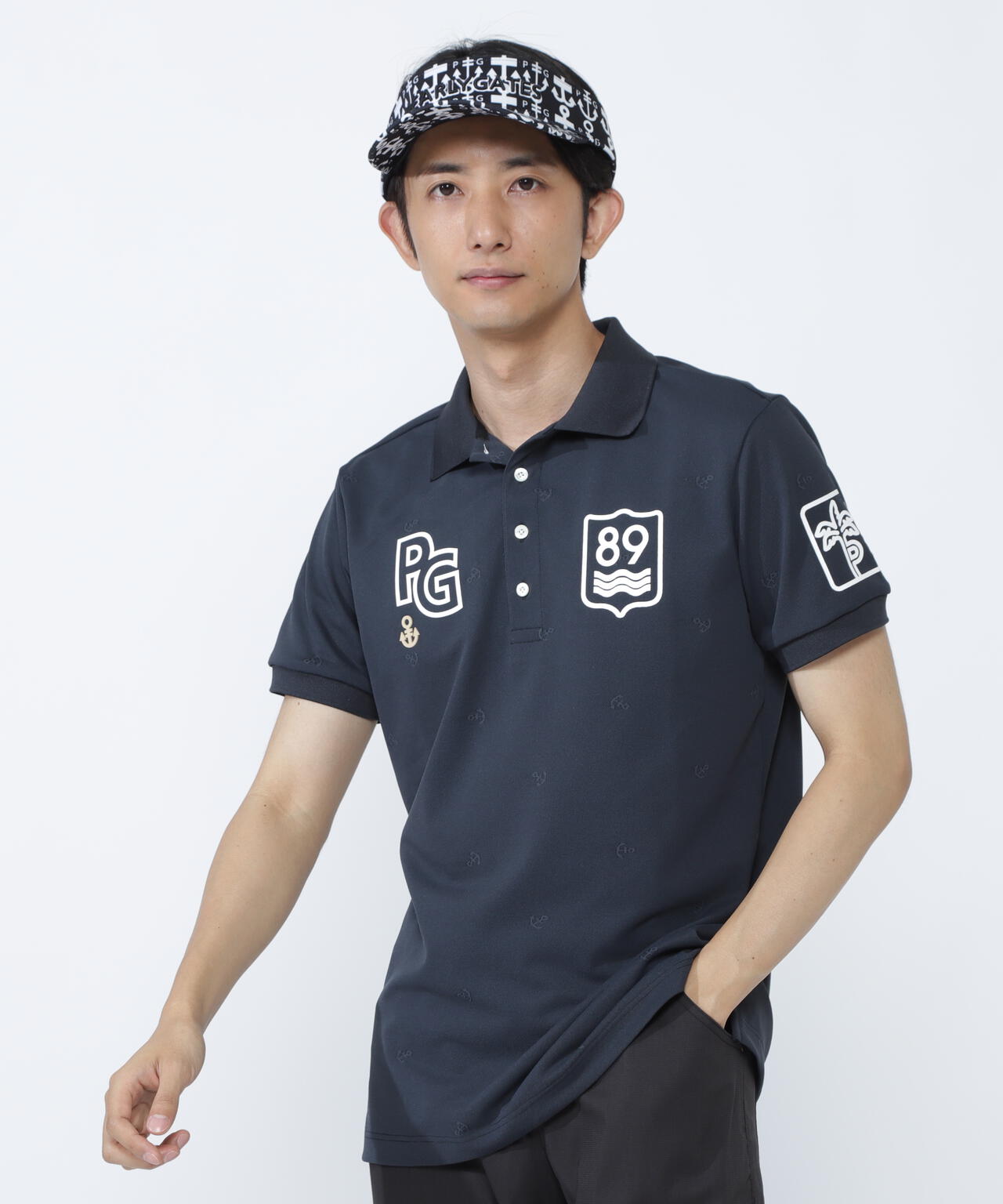 ストレッチカノコアンカージャガード半袖ポロシャツ | PEARLY GATES