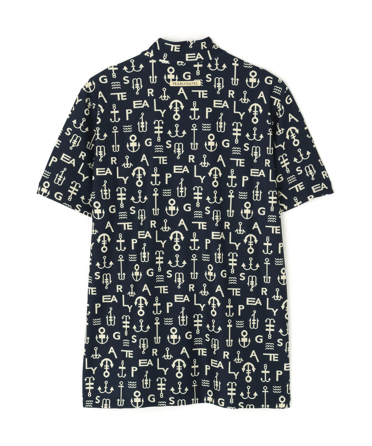 アンカーロゴ柄プリント半袖モックネックカットソー | PEARLY GATES