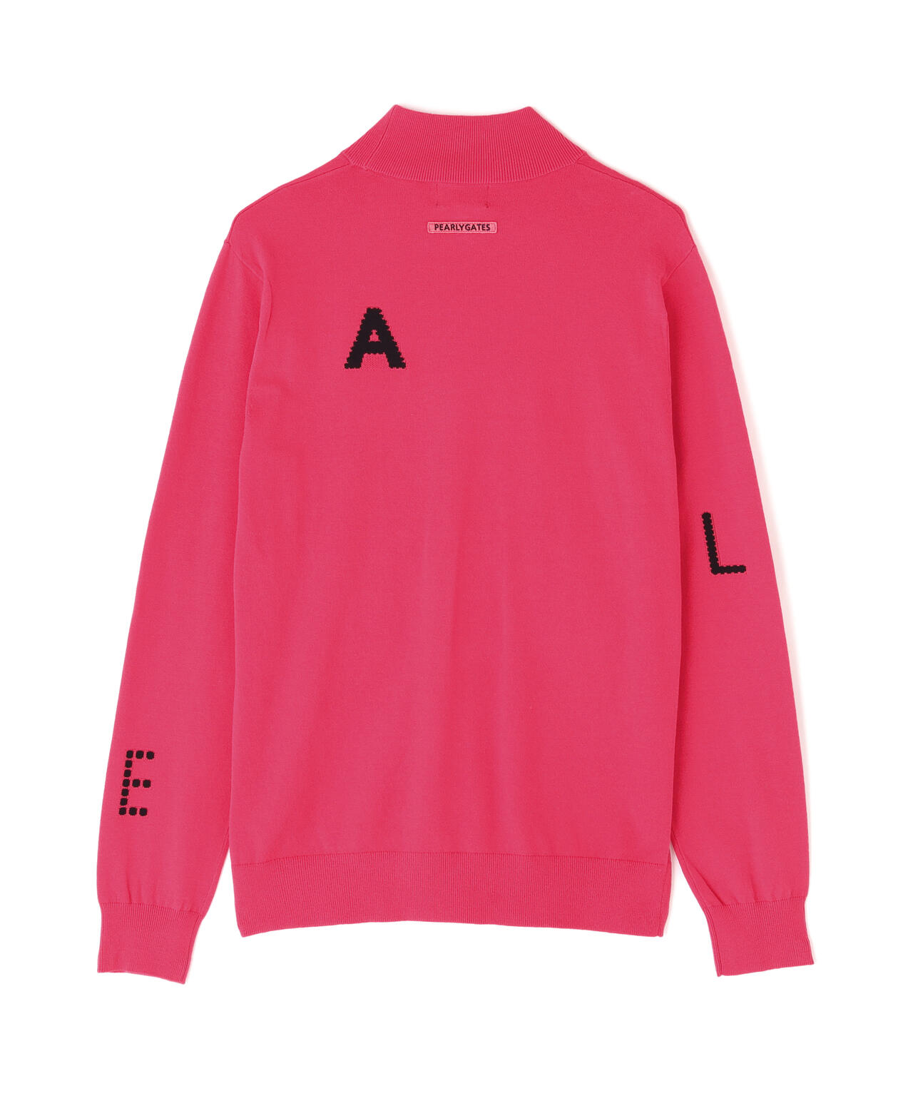 12G部分ジャガードカシミヤタッチコットンハイネックニットプル