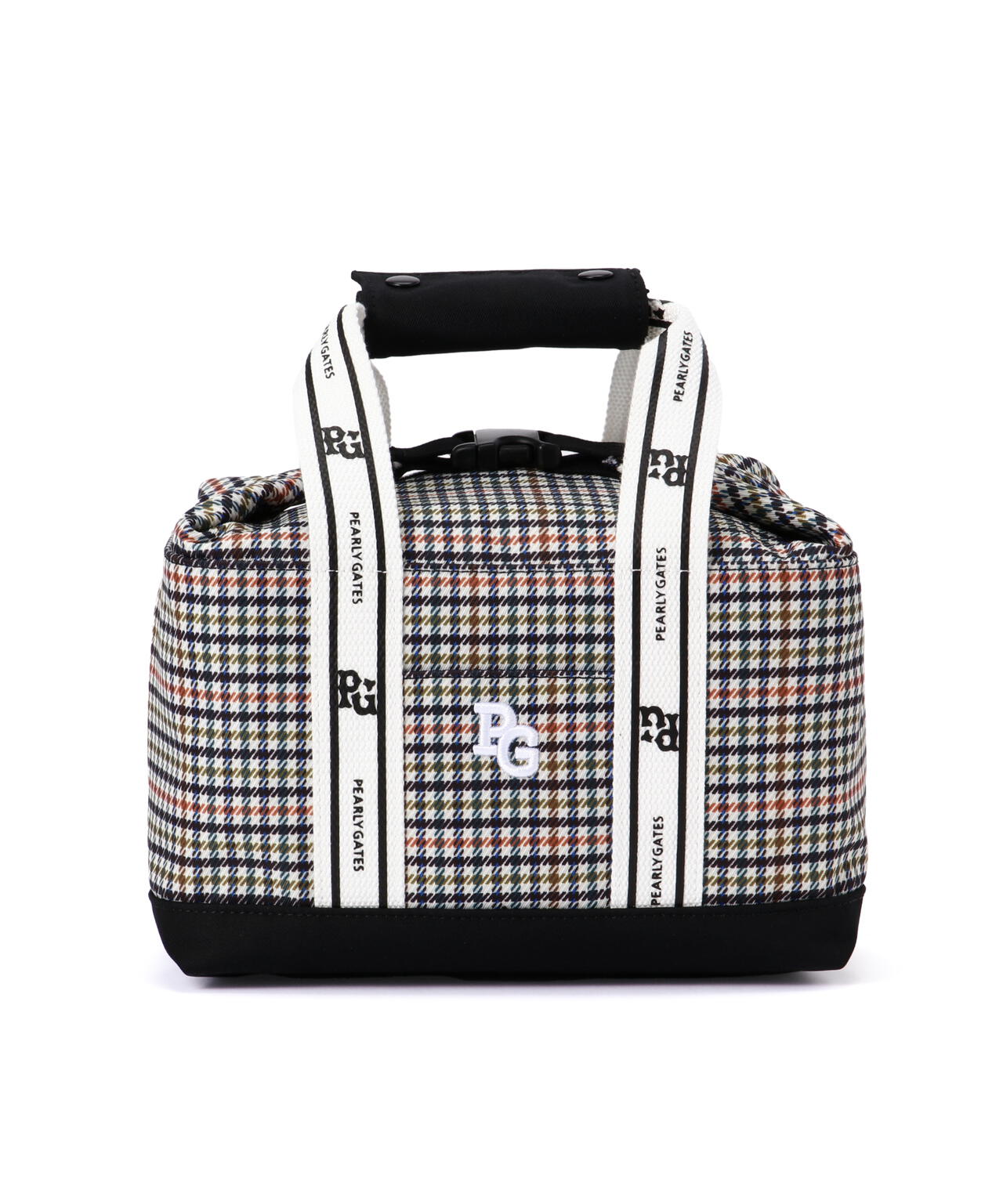パーリーゲイツ◇ギンガムチェック カートバッグ 仕切&ポーチつき