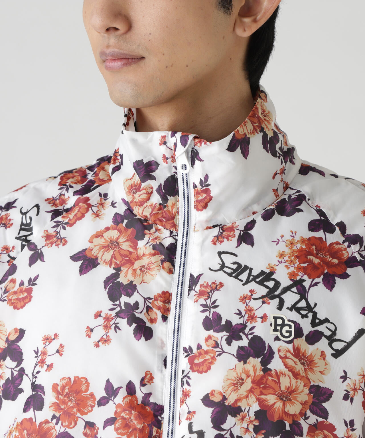 Peミニリップ中綿ジップアップブルゾン ＜繊細花柄＞ | PEARLY GATES