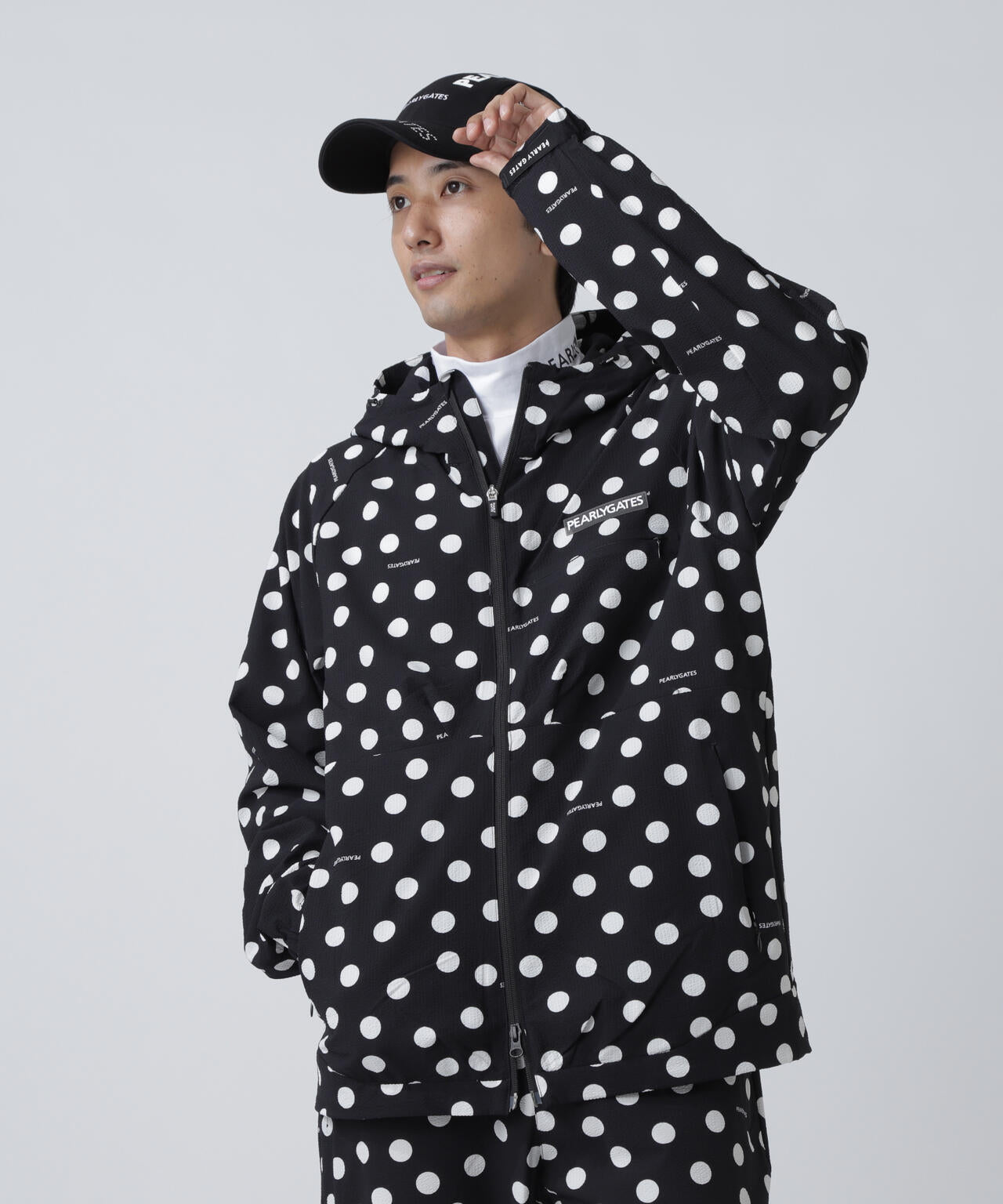 Peストレッチサッカー フルジップフーディ ＜ランダムドット柄