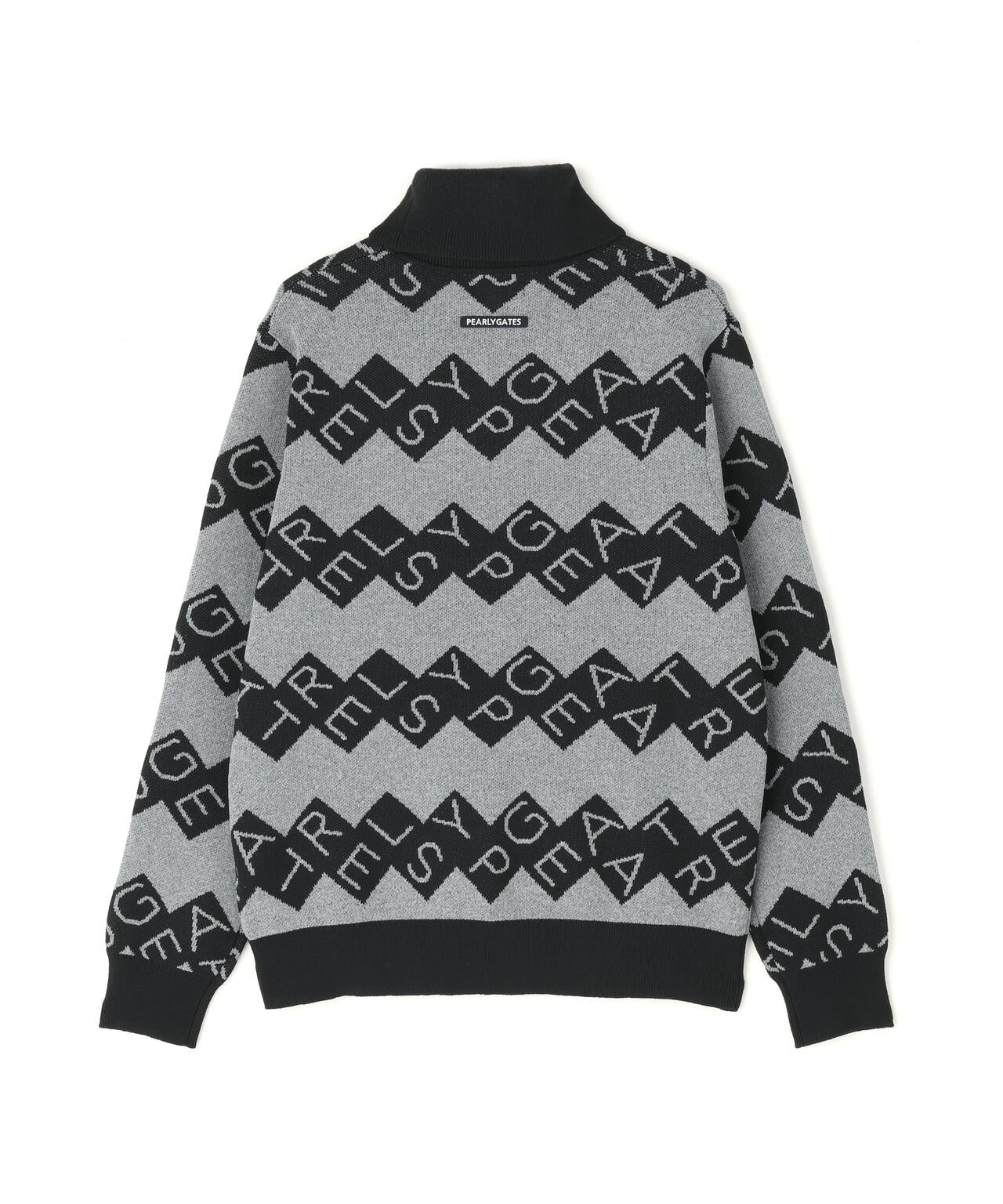 美品✨ パーリーゲイツ ウールカシミヤ ボーダー柄ハイネックニット（5