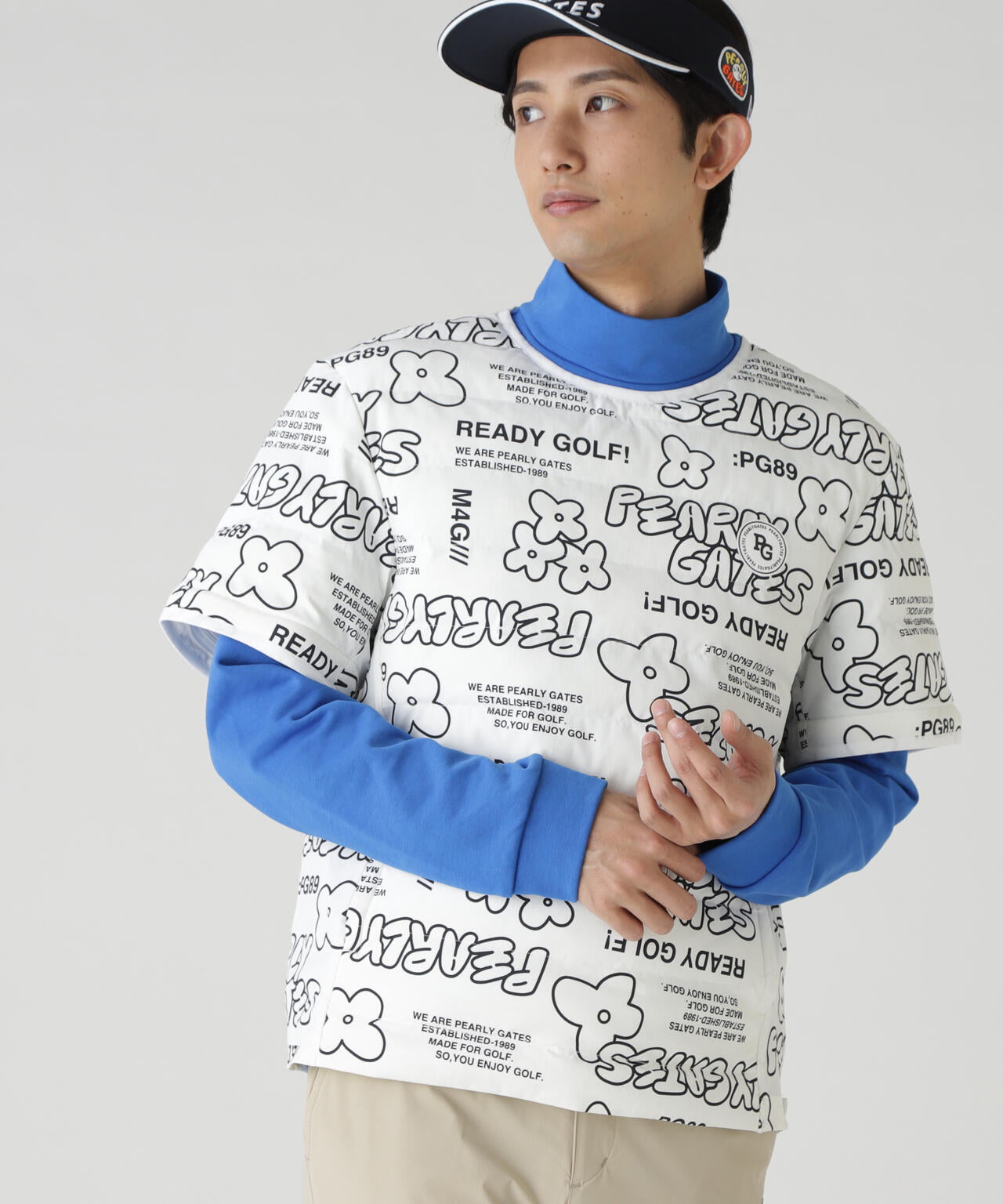 NyストレッチBIGリップストップ中綿2WAYスニードジャック ＜ロゴ×花柄