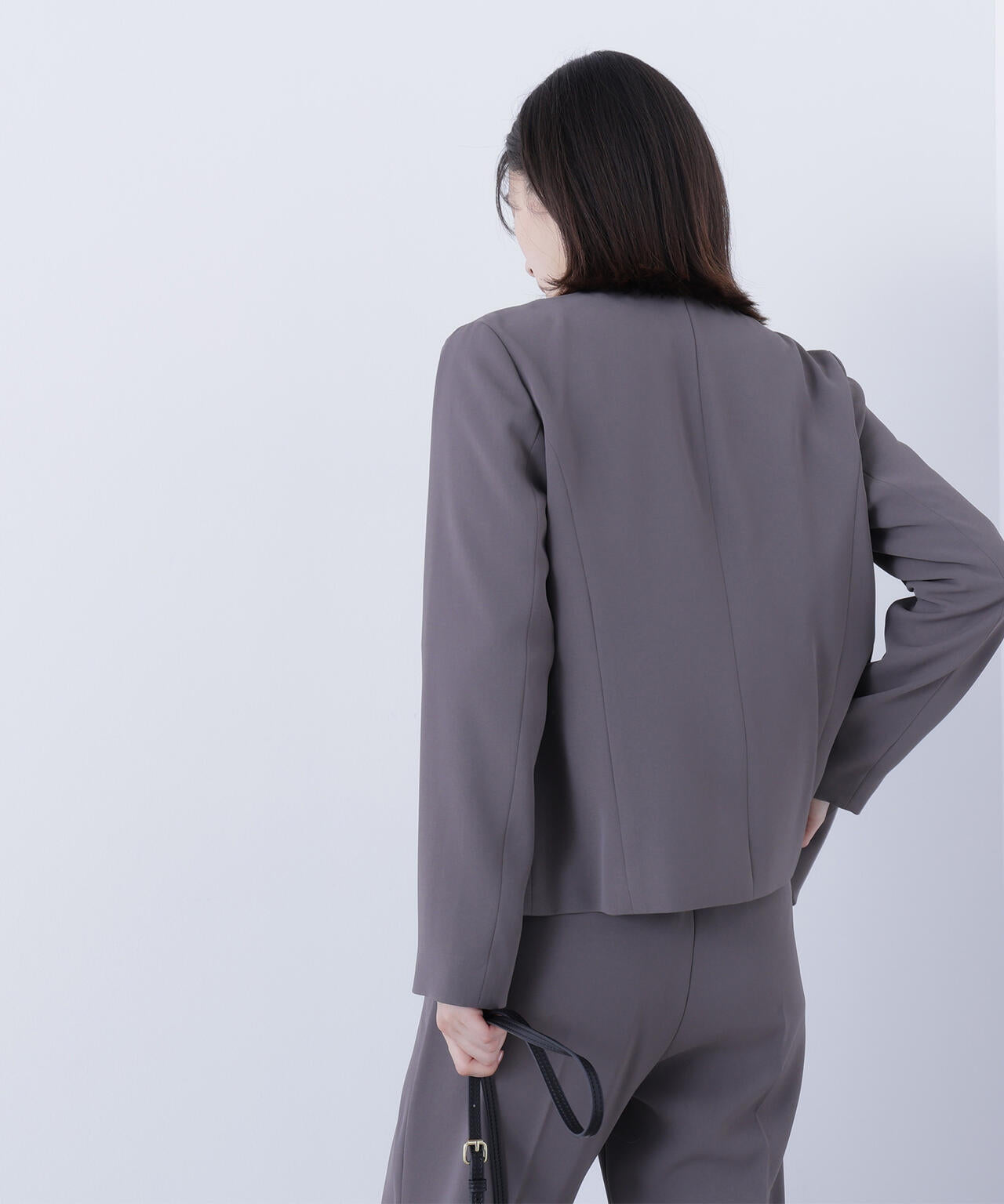 ストレッチツイルセットアップシリーズ ノーカラージャケット