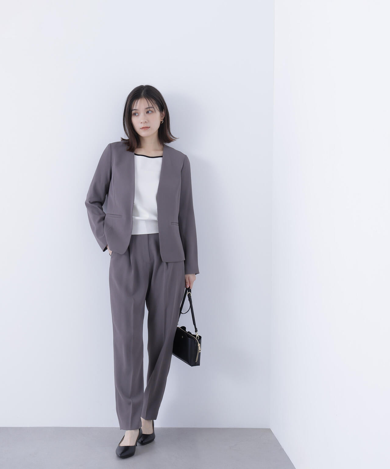 ストレッチツイルセットアップシリーズ ノーカラージャケット