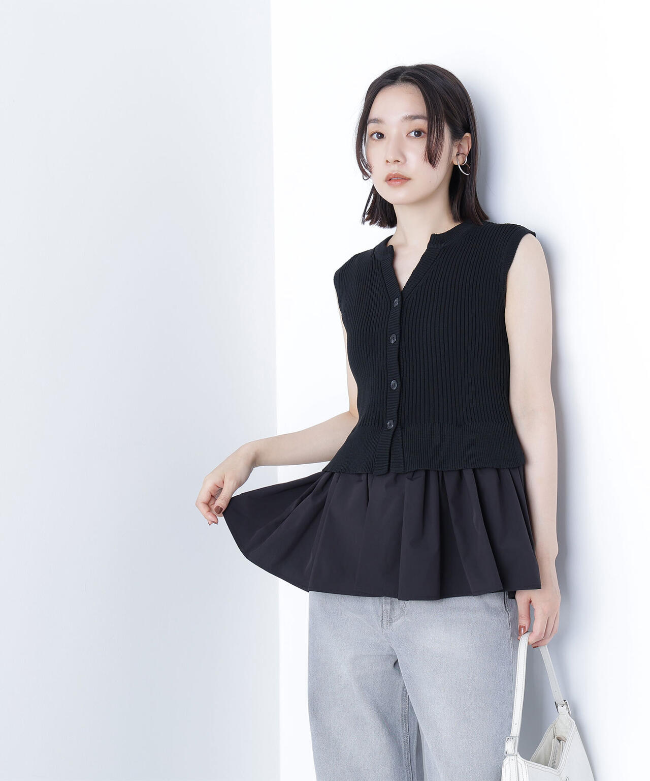 2wayドッキングペプラムベスト | NATURAL BEAUTY BASIC（ナチュラル