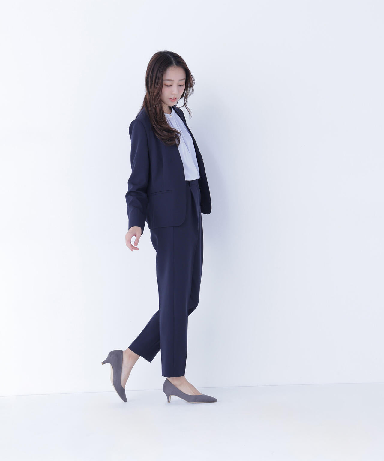 ダブルクロスストレッチ SETUP ノーカラージャケット | NATURAL BEAUTY