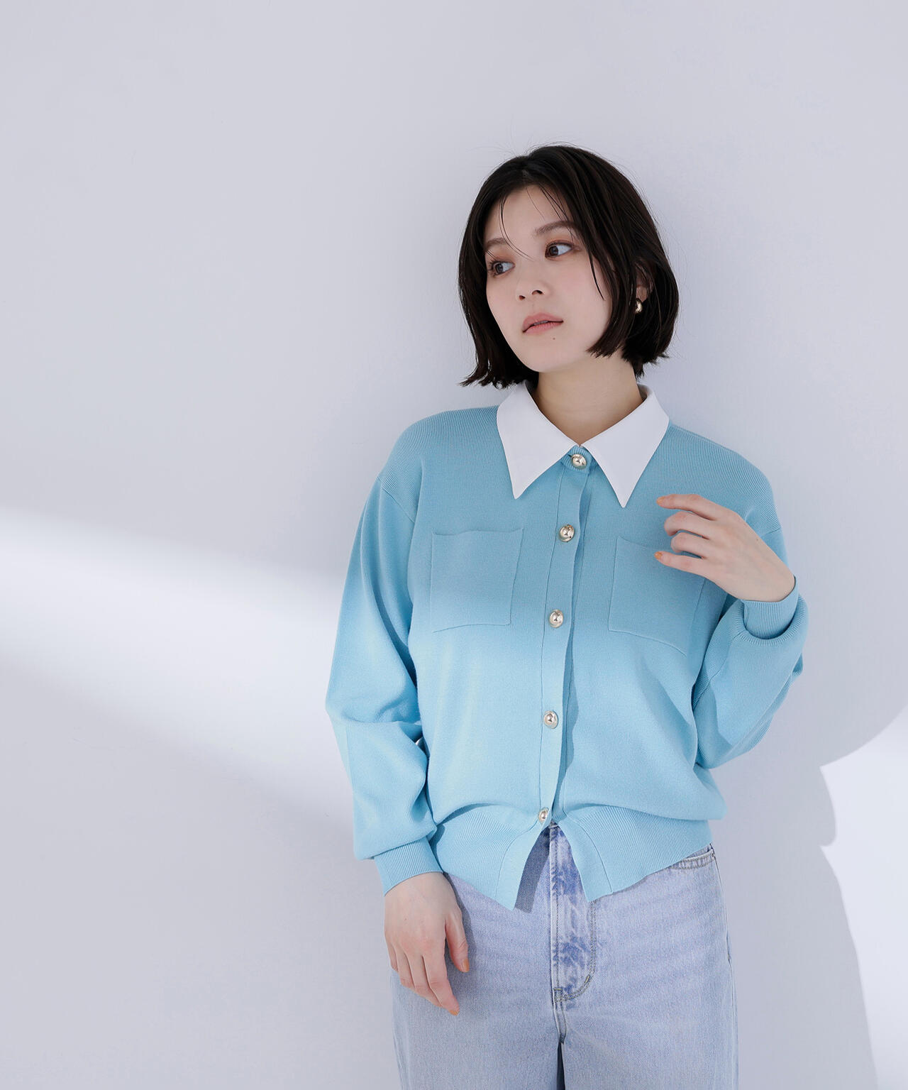 一部店舗・mix.tokyo 限定カラー：ピンク】2wayカラーニット