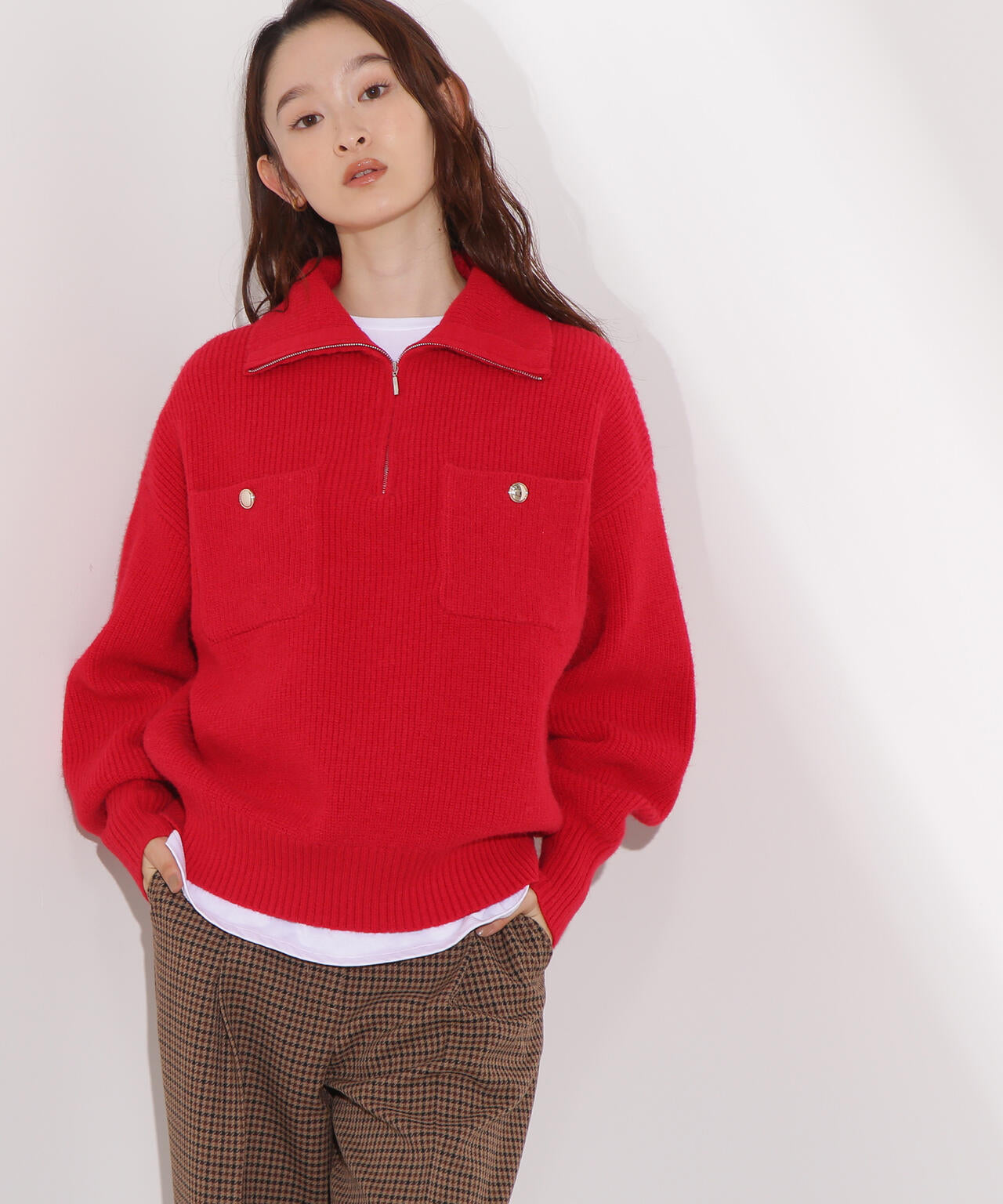 ハーフジップオーバーニット | N. Natural Beauty Basic*（エヌ