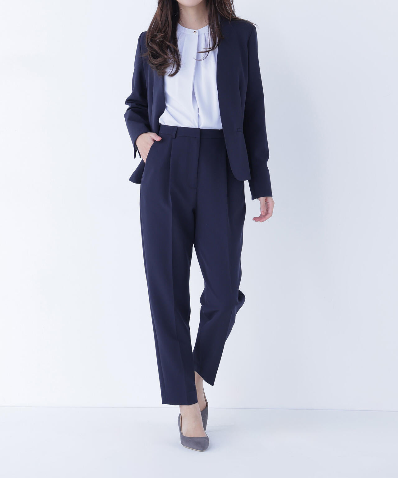 ダブルクロスストレッチ SETUP テーパードパンツ | NATURAL BEAUTY