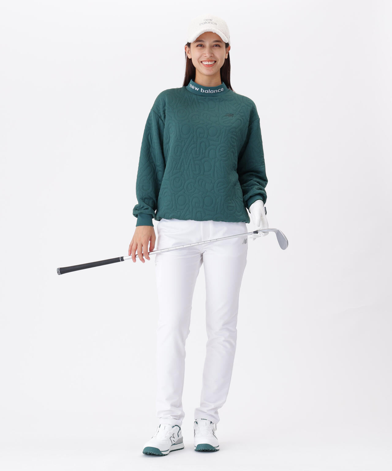 テクスチャー モックネック プルオーバー (WOMENS) | new balance golf
