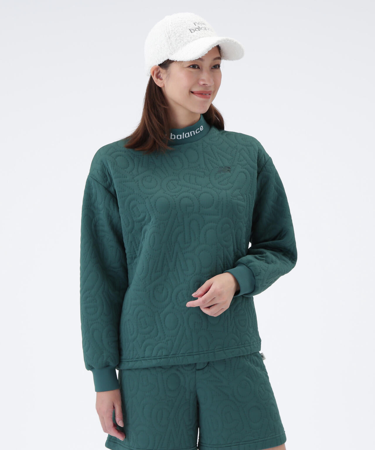 テクスチャー モックネック プルオーバー (WOMENS) | new balance golf