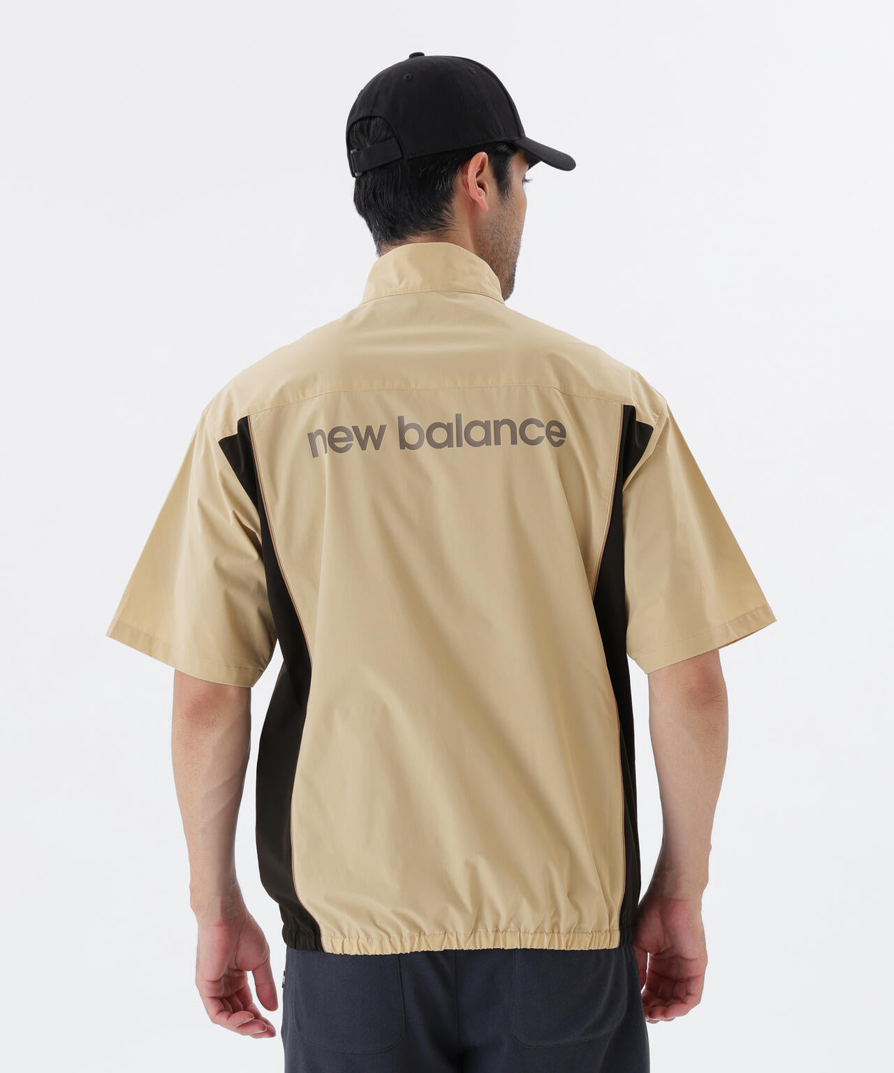 ストレッチ 撥水 ハーフスリーブ スタンドジップ ブルゾン (MENS