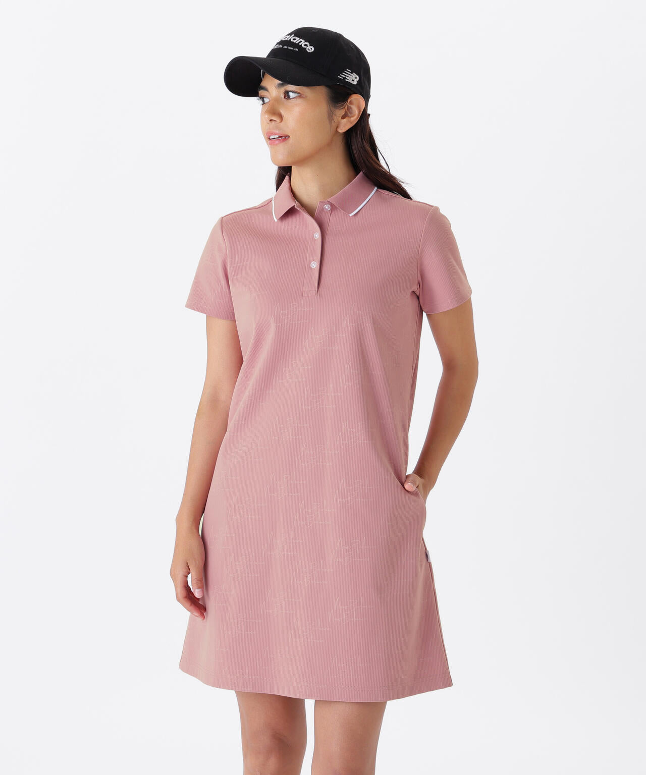 直営店舗・公式オンライン限定】ロゴモノグラム柄 半袖 ポロワンピース