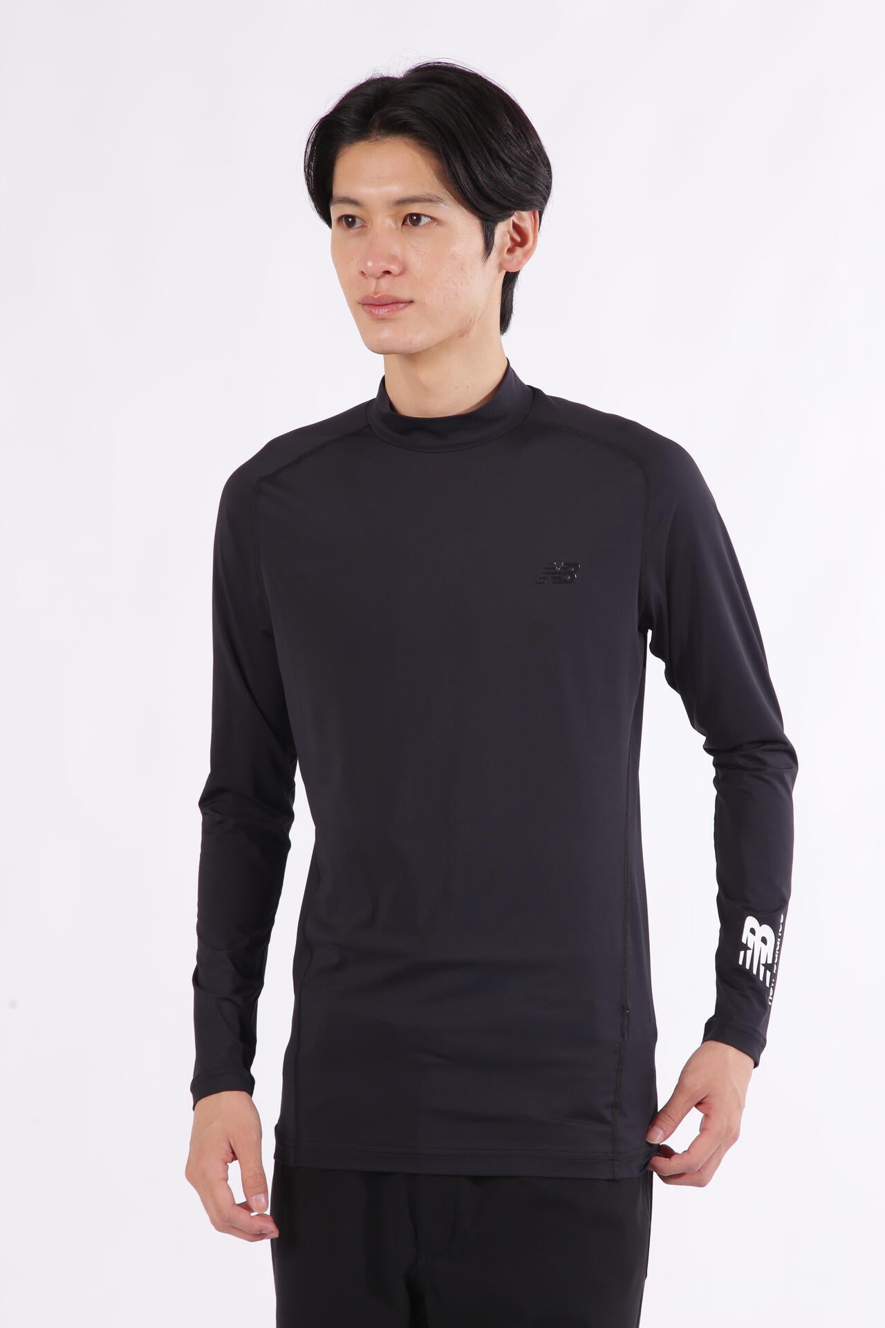 接触冷感 UV モックネック インナー プルオーバー (MENS) | new