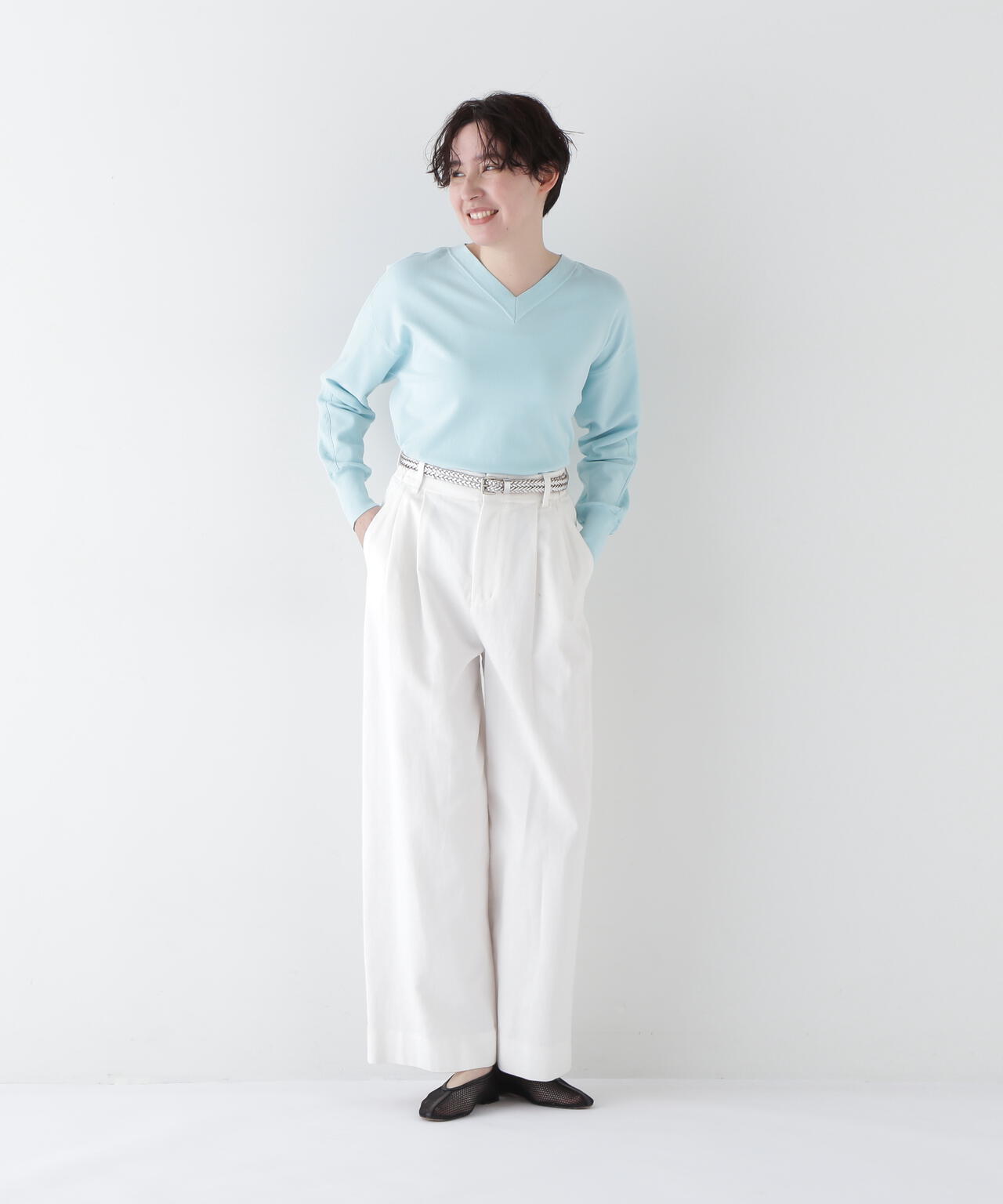 福田麻琴さんコラボ】コットン麻カツラギタックパンツ | human woman