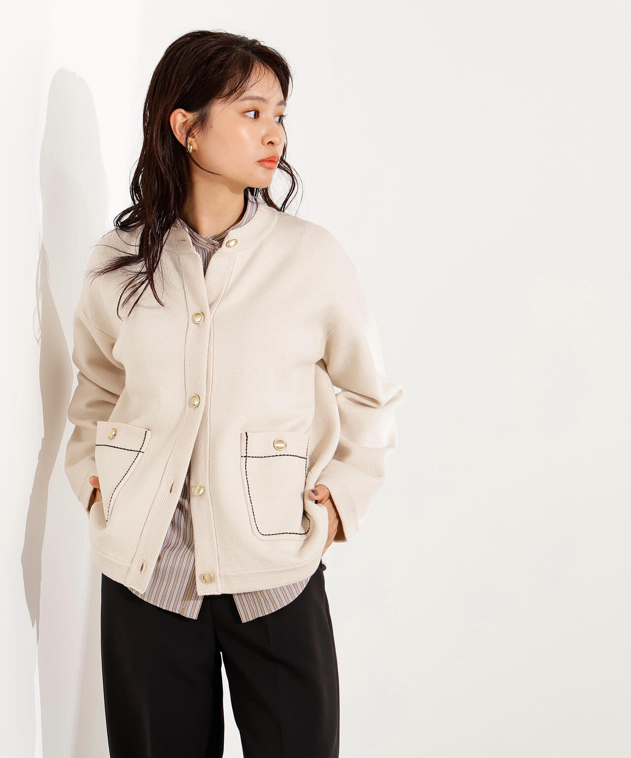 ミドル丈ニットジャケット | N. Natural Beauty Basic*（エヌ