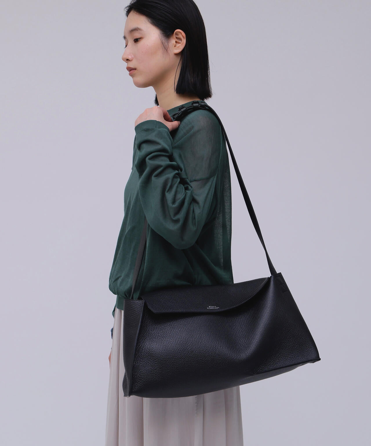 STUDIO NICHOLSON / PALMELLATO LEATHER THE FOLDED SHOULDER BAG
