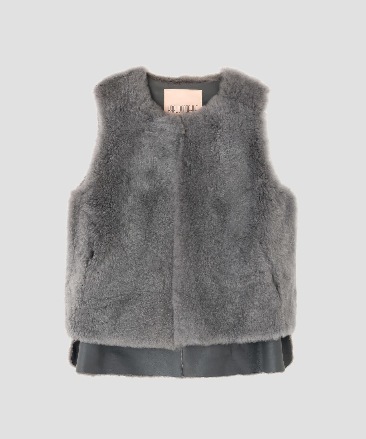 KARL DONOGHUE / CASHMERE & FEATHER SHEARLING TRAPEZE GILET | THE
