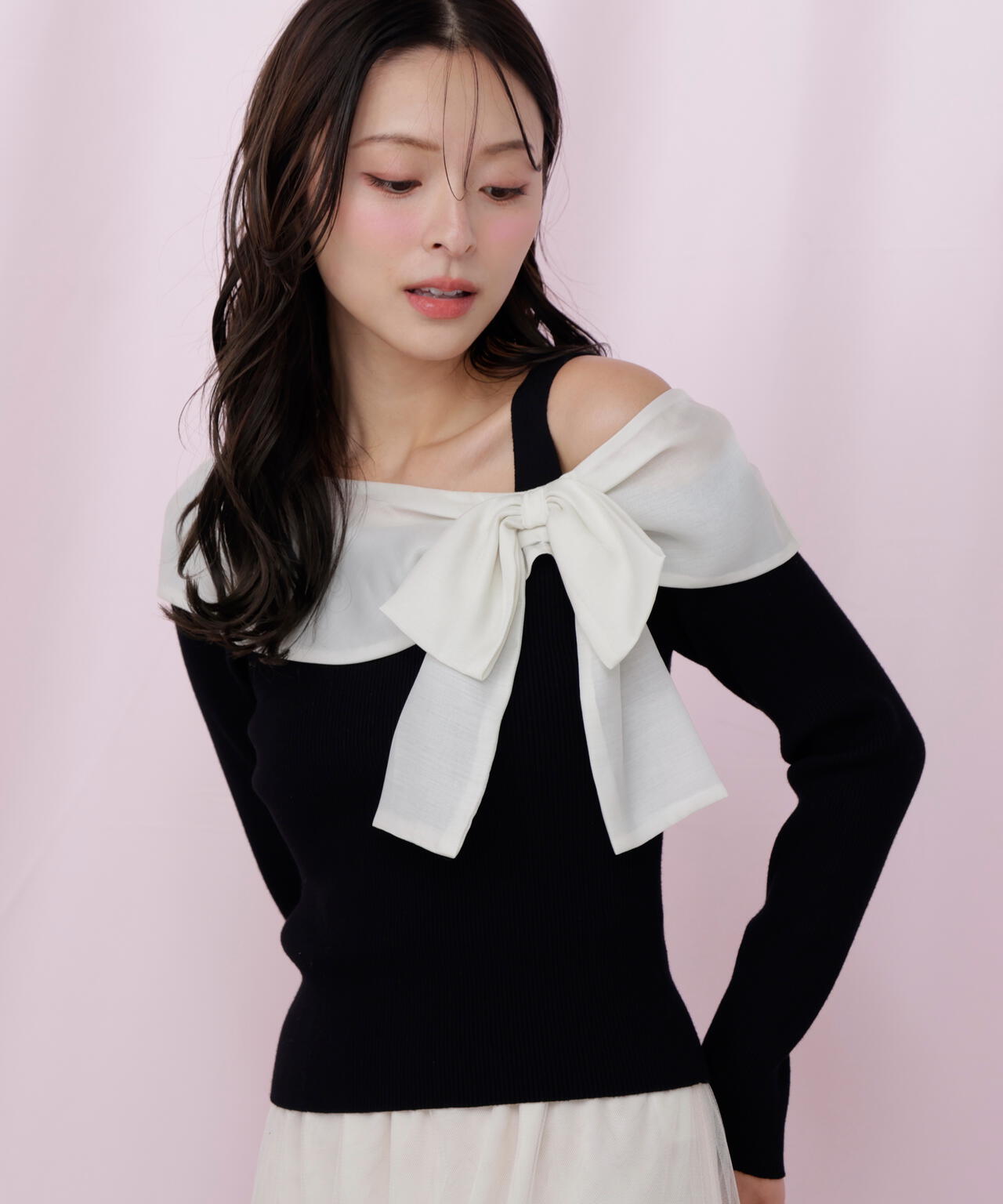 アシメリボンニット | JILL by JILL STUART（ジル バイ ジル