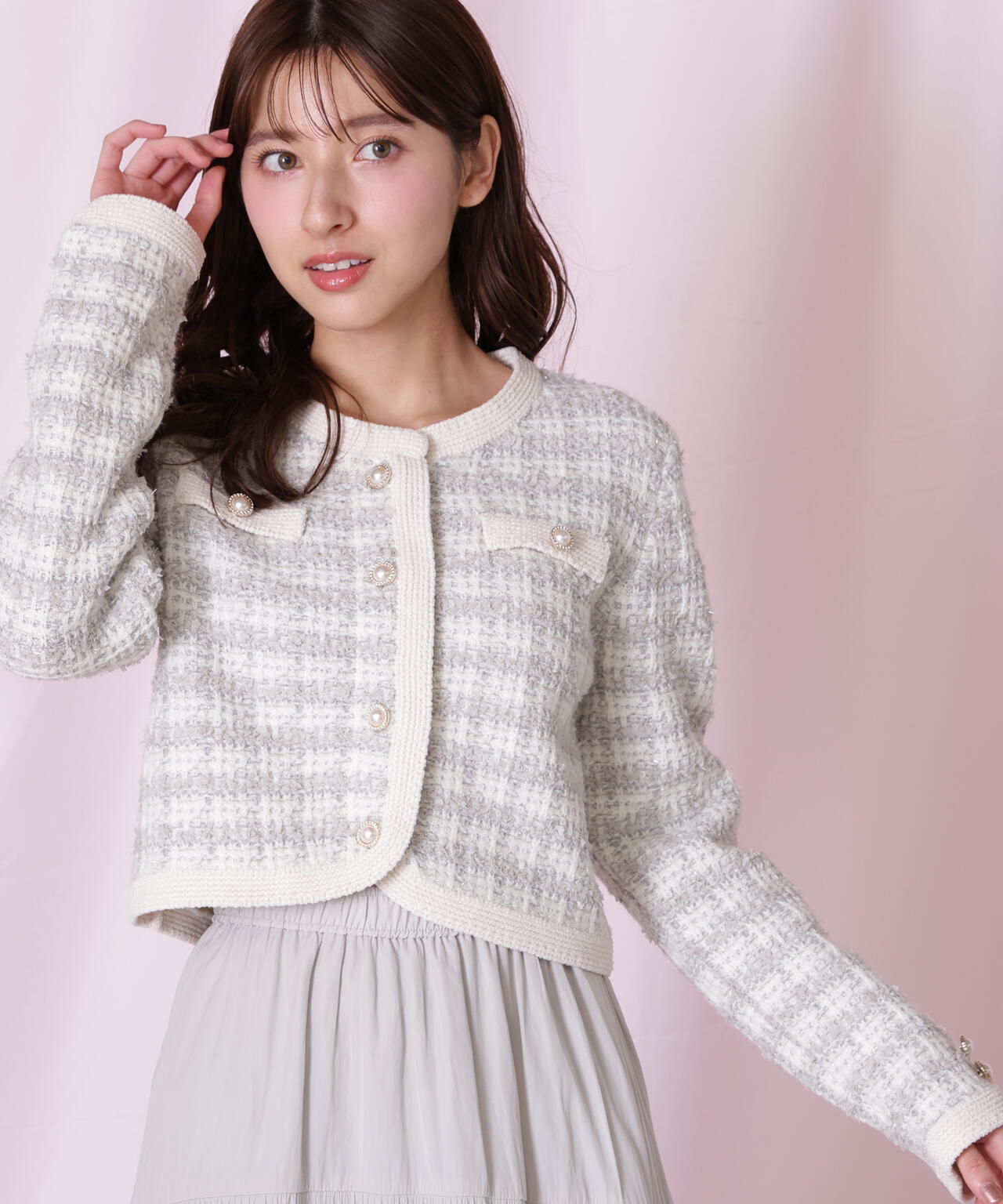 ラメミックスツィードニットジャケット | JILL by JILL STUART（ジル