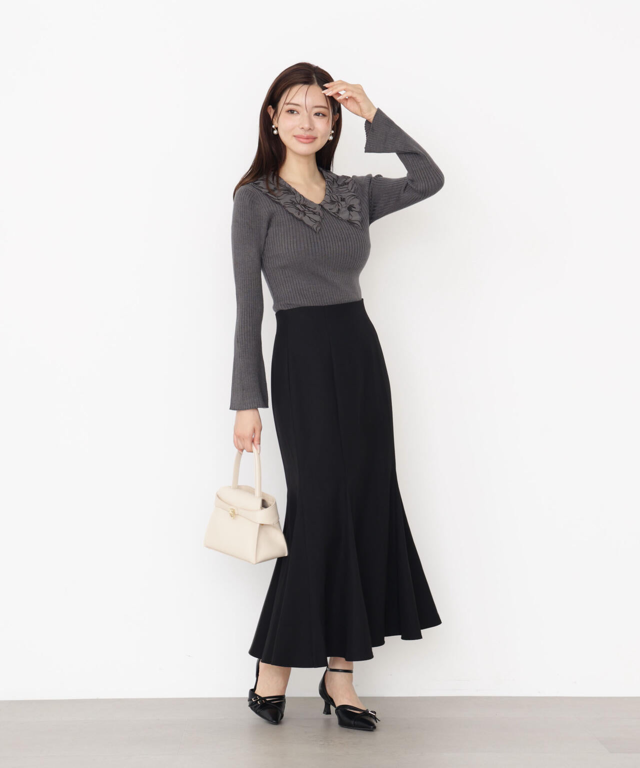 レース襟付きニット | PROPORTION BODY DRESSING（プロポーション